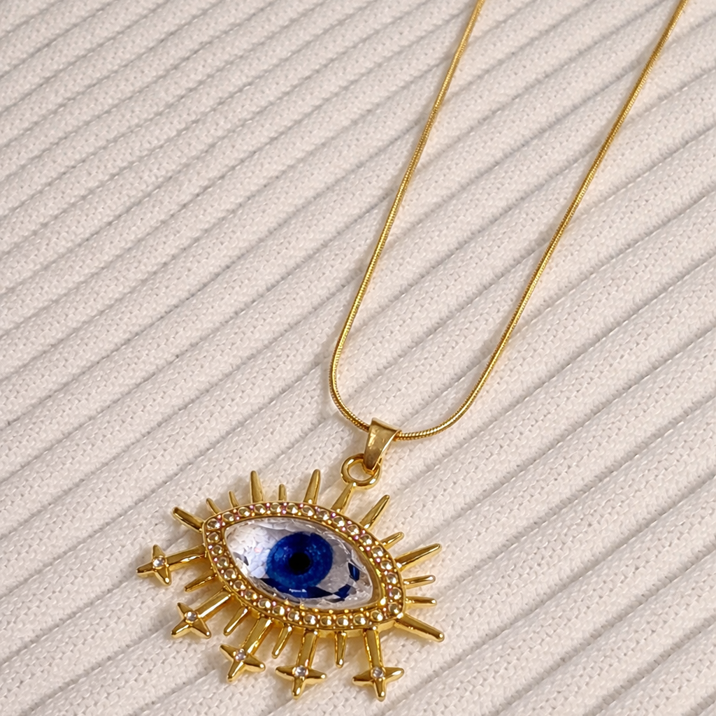 Blue Evil Eye Protection Necklace