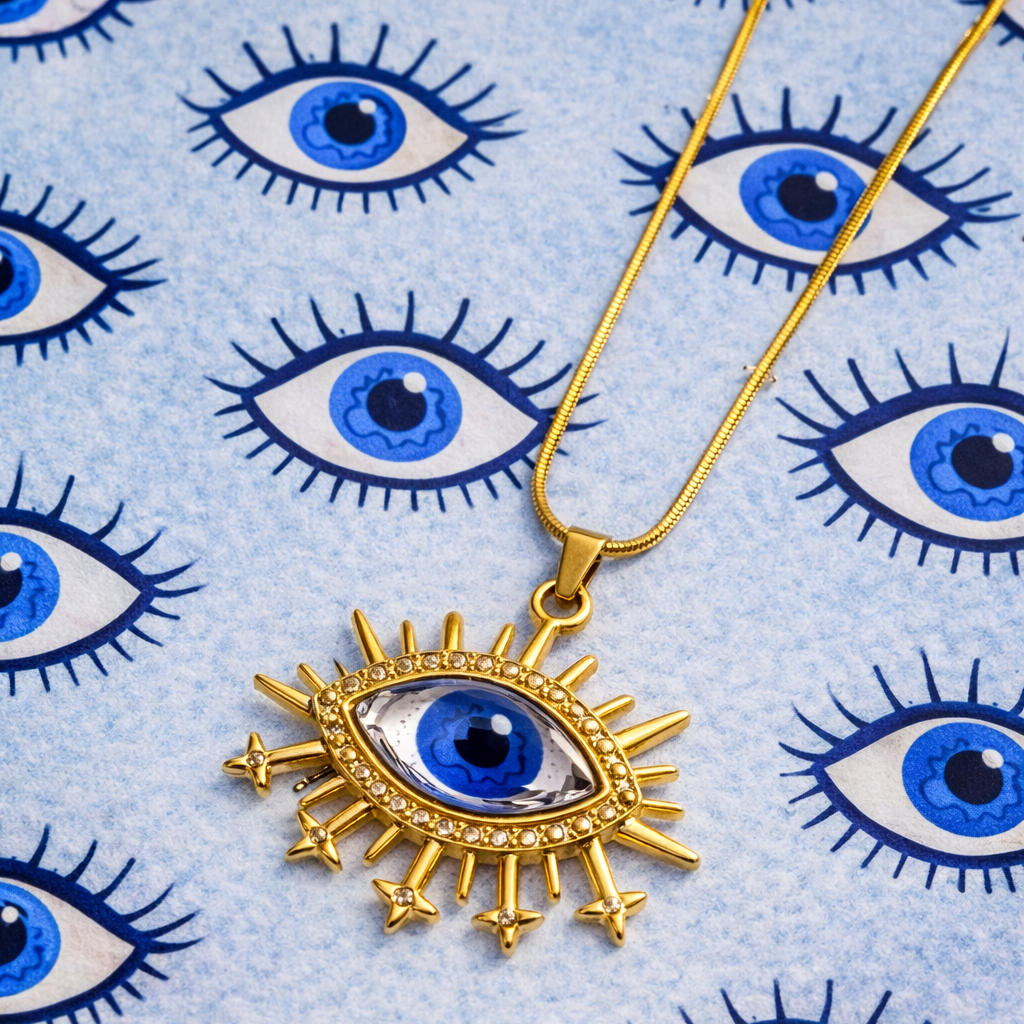Blue Evil Eye Protection Necklace