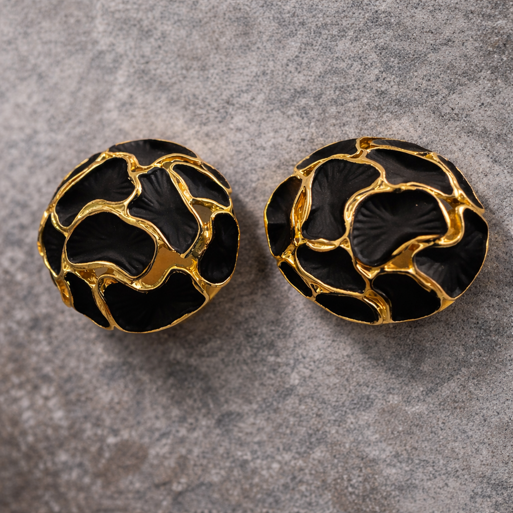 Golden Night Stud Earrings