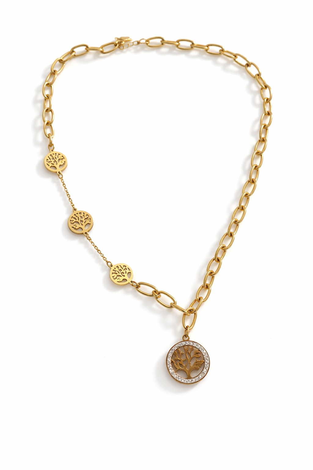 Golden Tree of Life Statement Necklace