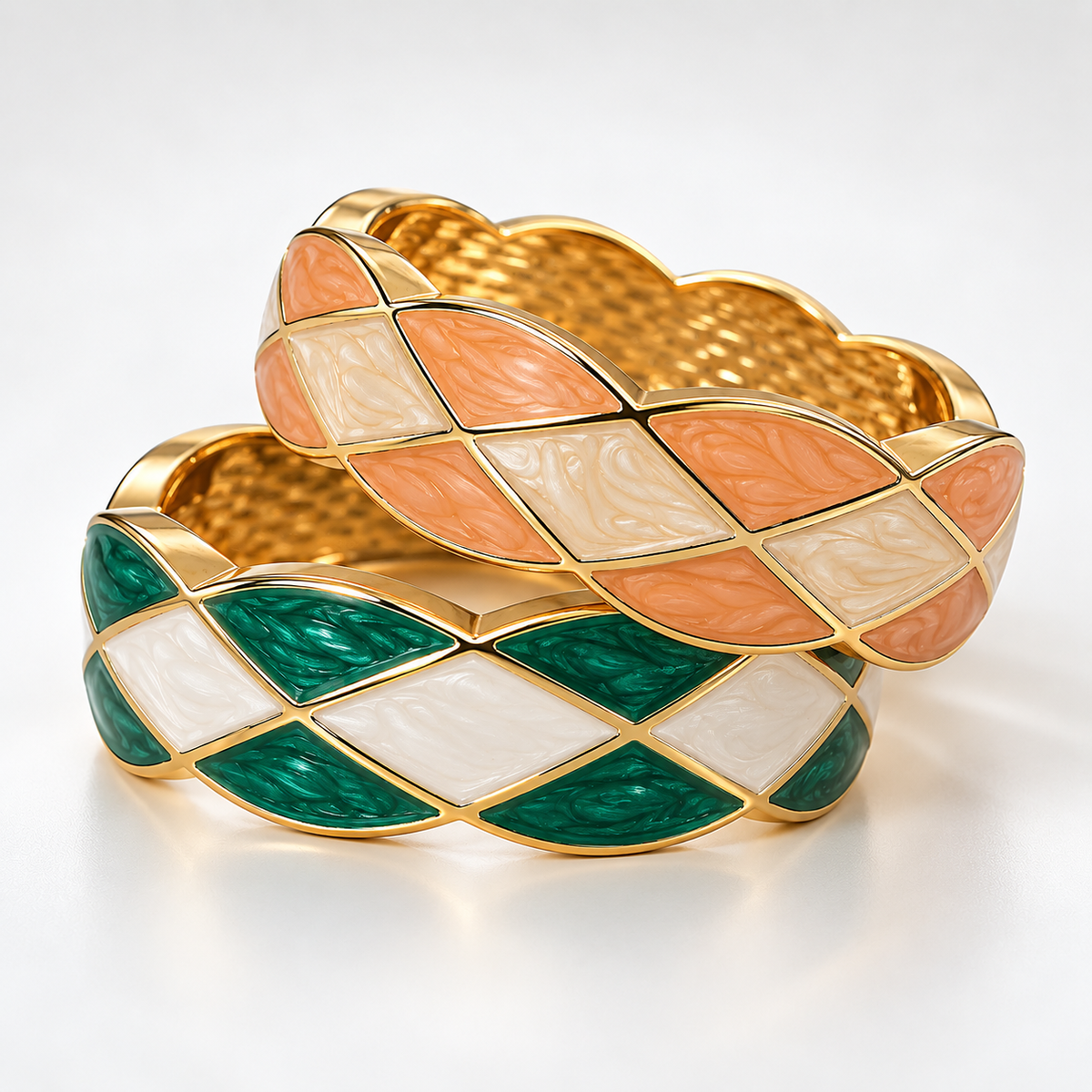 Enamel Bracelet Set Of 2