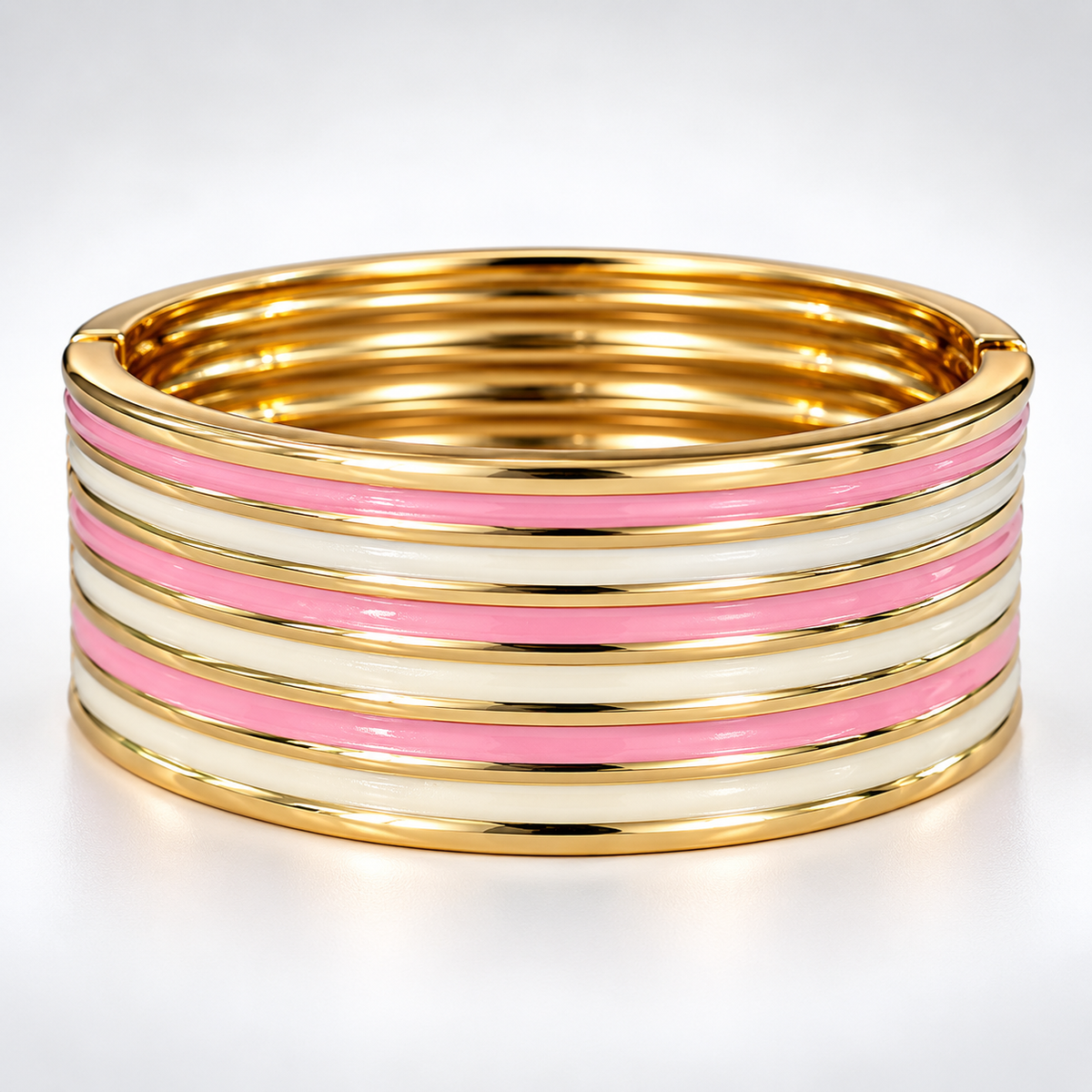 Blush & Ivory Layered Bracelet Set Of 2