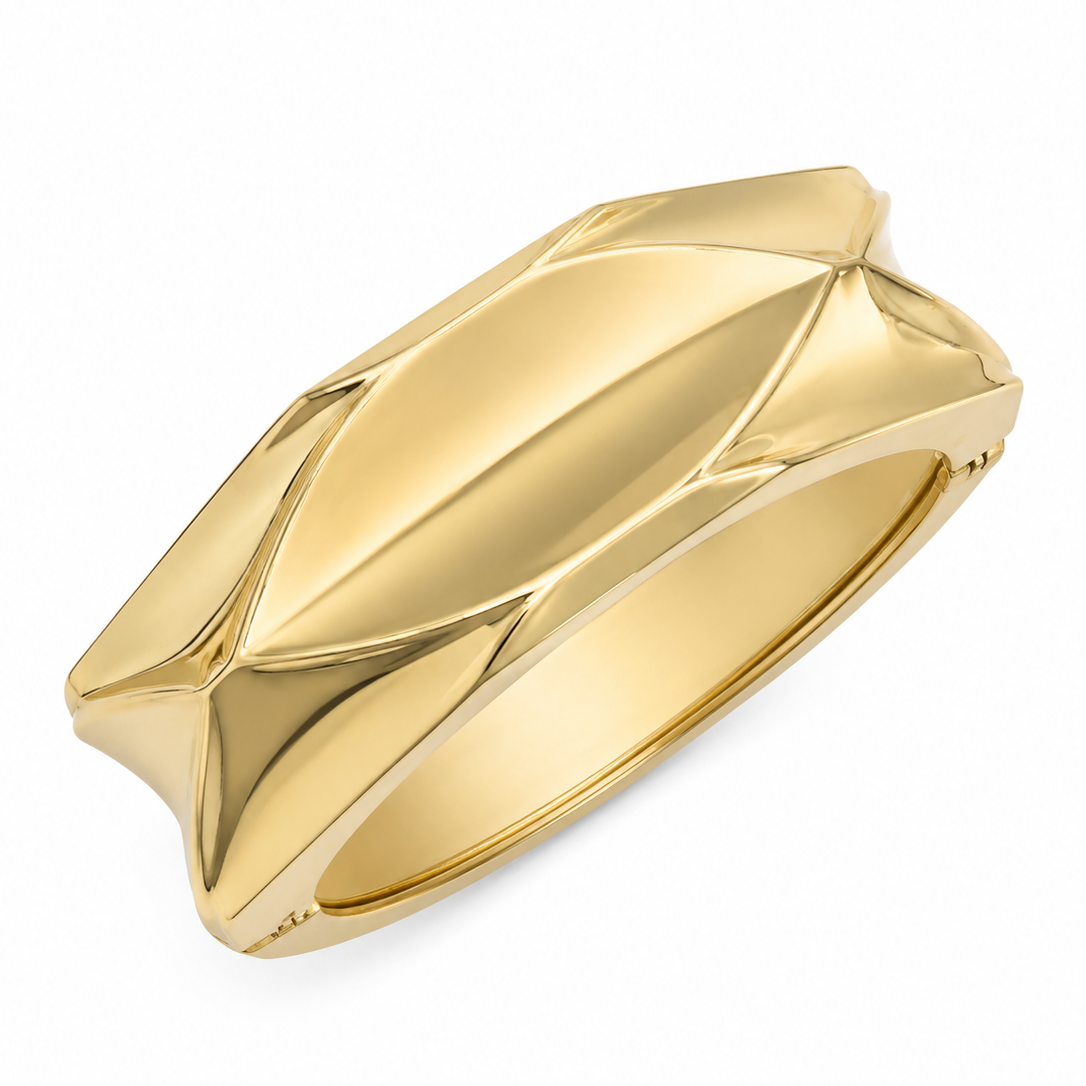 Aurelia Sculpted Gold Bangle