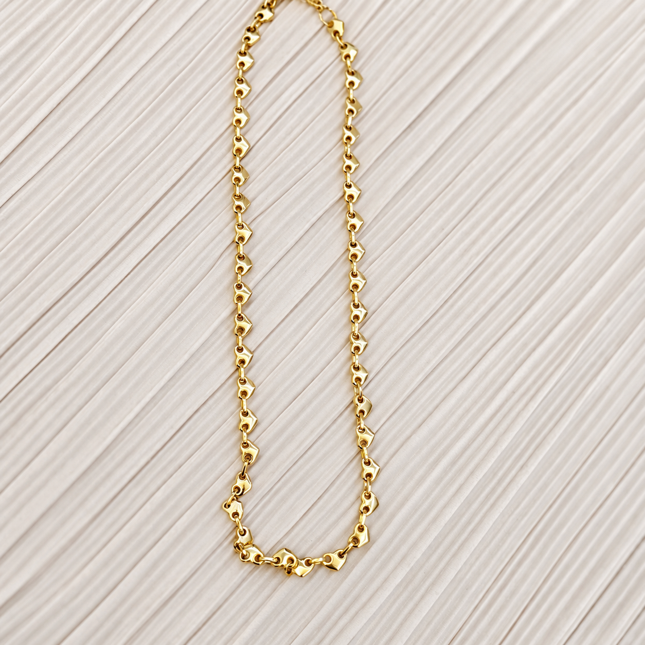 Love Link Heart Chain Necklace.