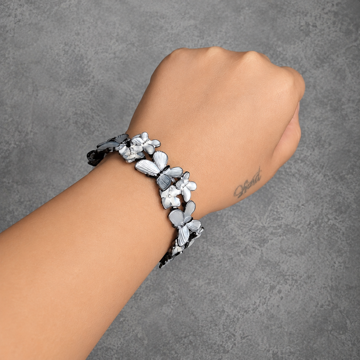 Midnight Butterfly Stretch Bracelet