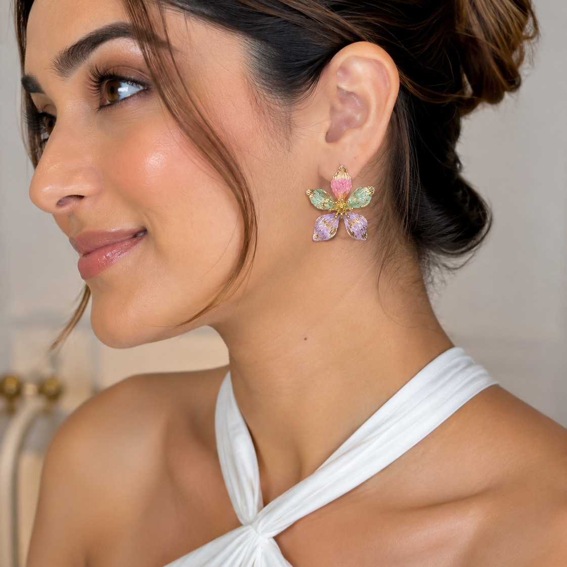 Pastel Bloom Floral studs