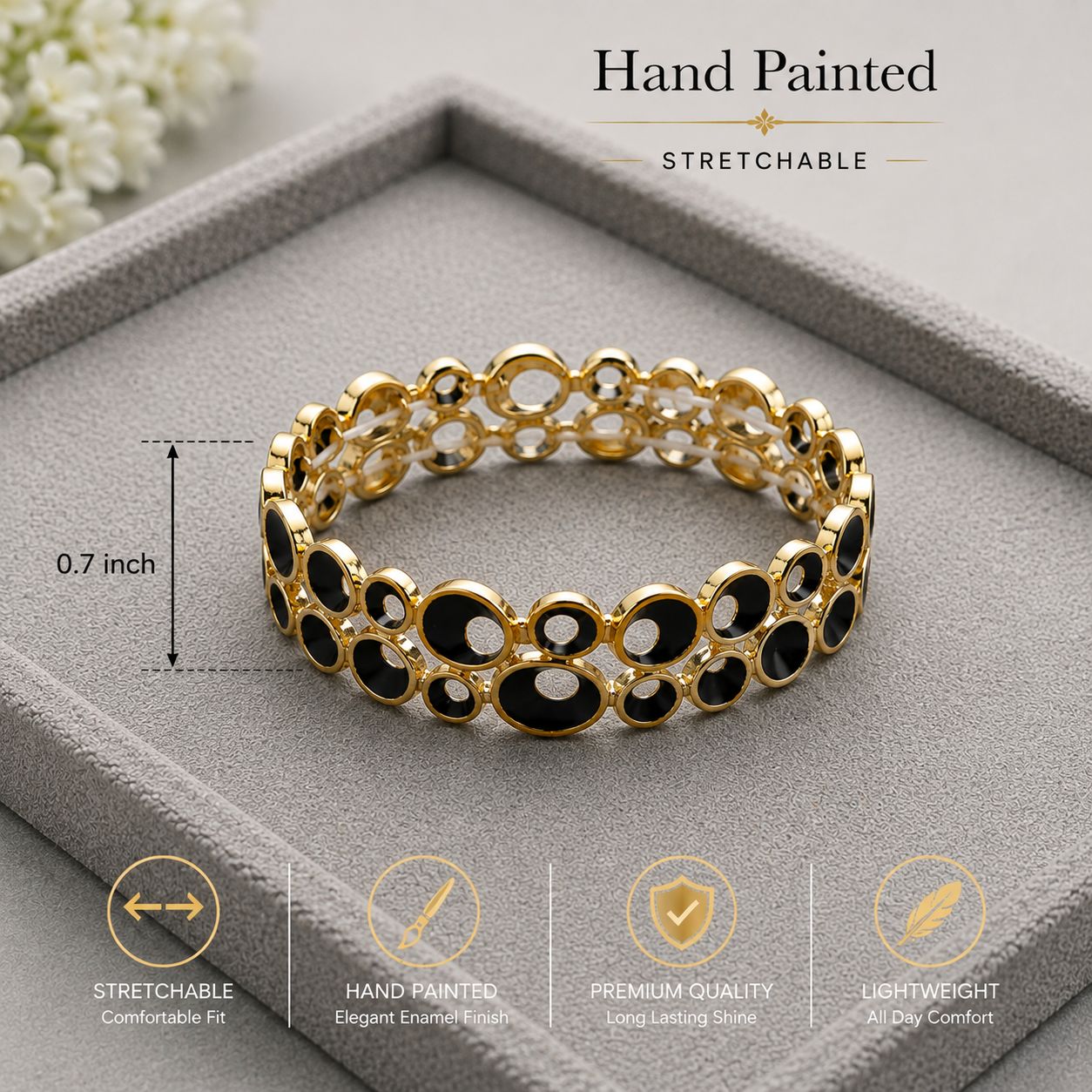 Midnight Orbit Stretch Bracelet