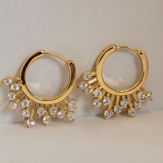 Celeste Sparkle Hoop Earrings