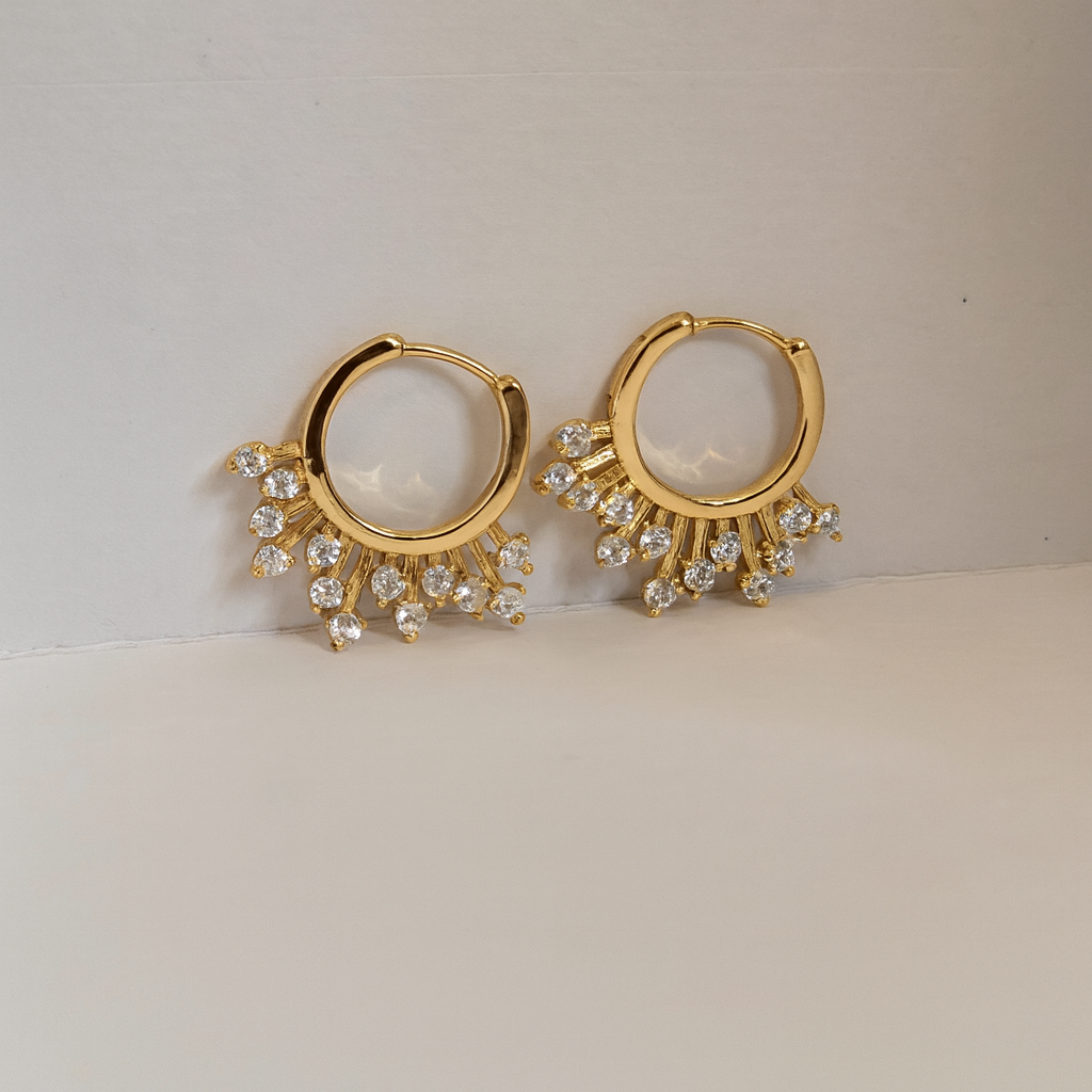 Celeste Sparkle Hoop Earrings
