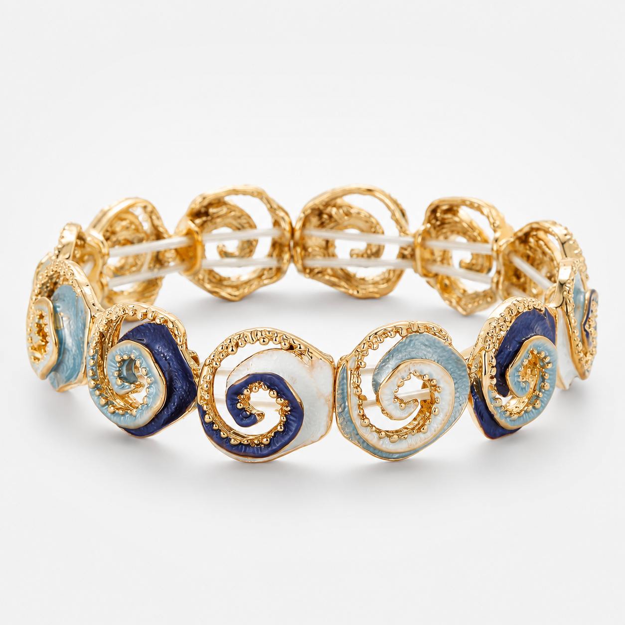 Blue Tide Enamel Bracelet
