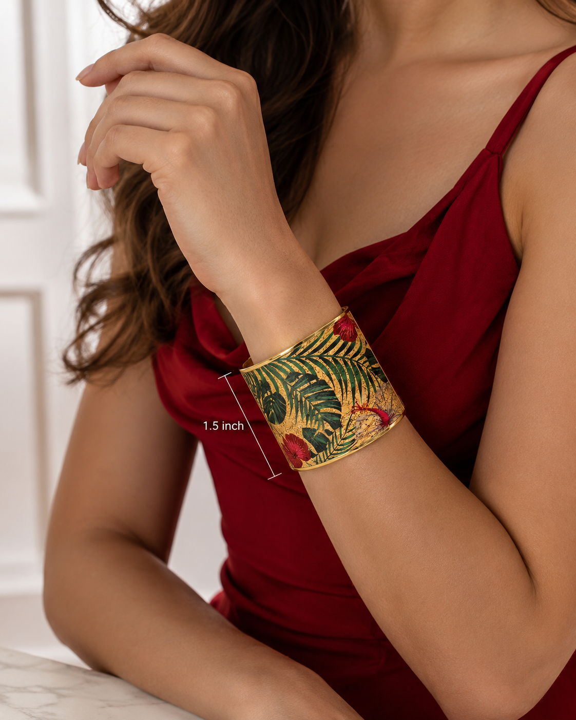 Tropical Bloom Gold Bracelet