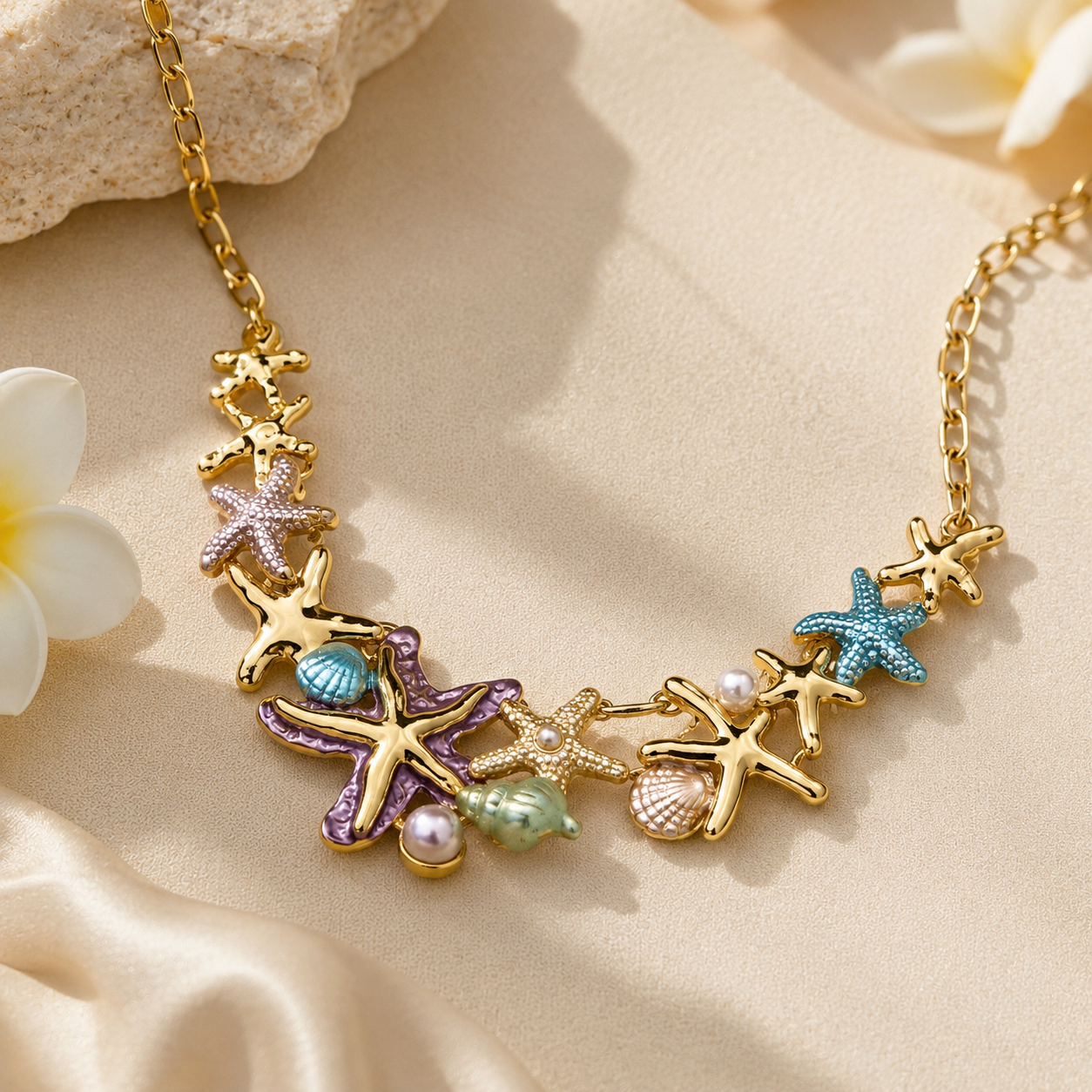 Ocean Charm Starfish Necklace