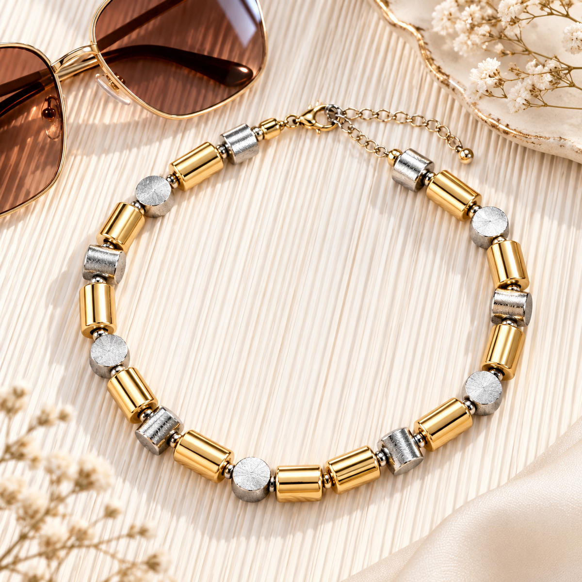 Golden Silver Luxe Necklace