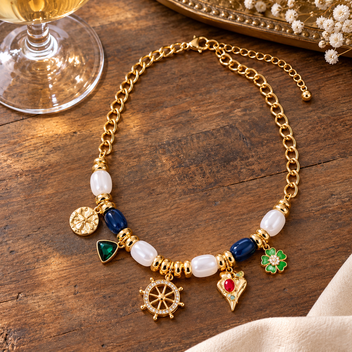 Blue & White Beach Necklace