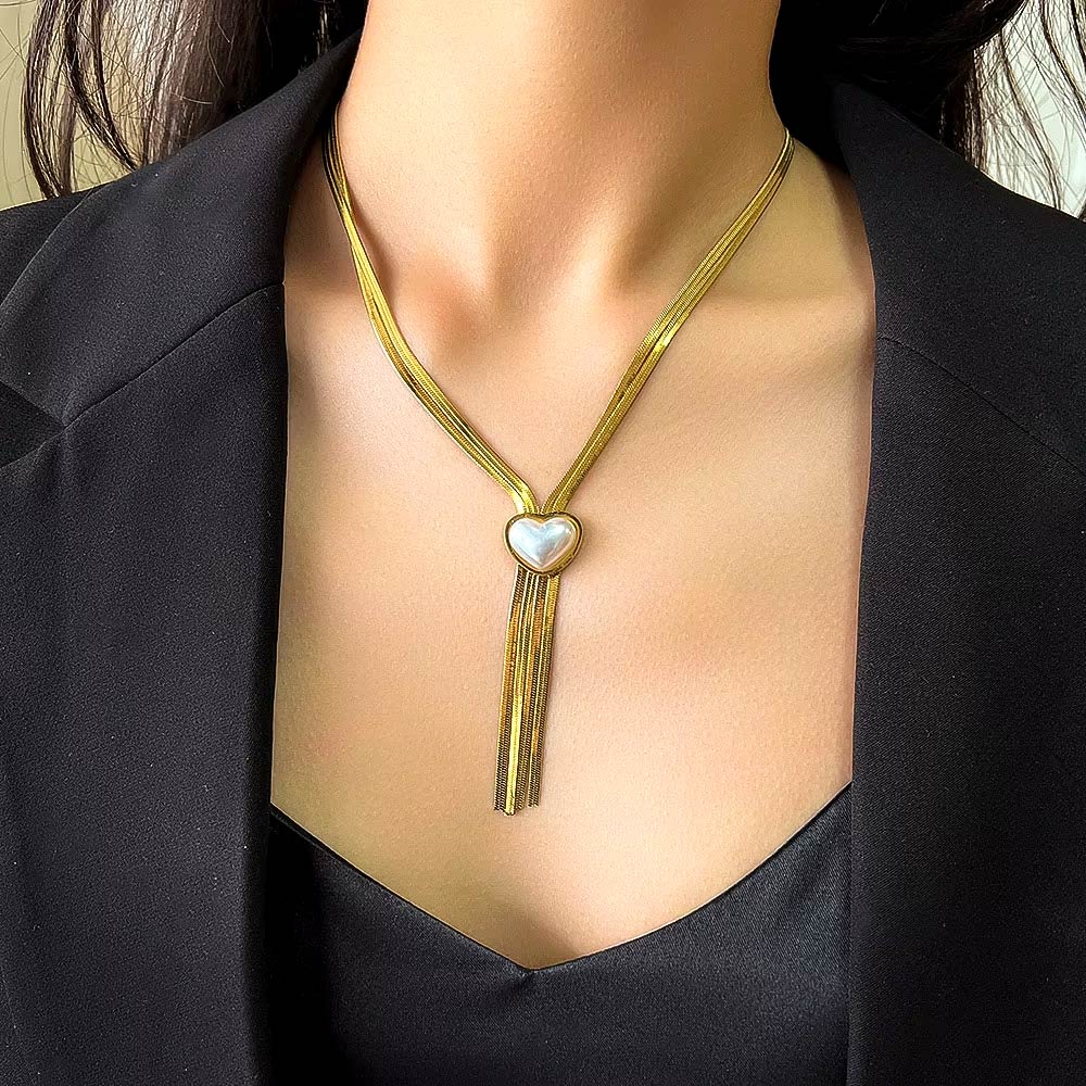 Heart Tassel Necklace