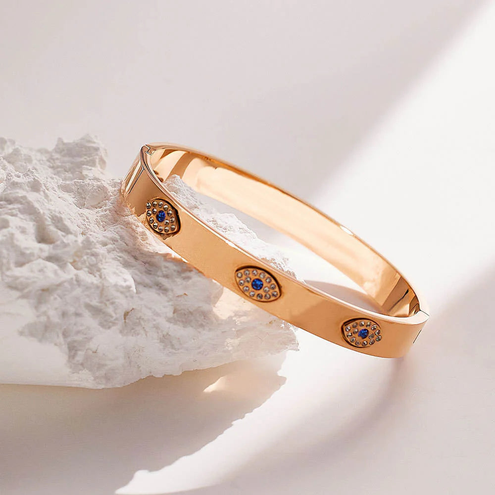 Evil Eye Rose Bangle