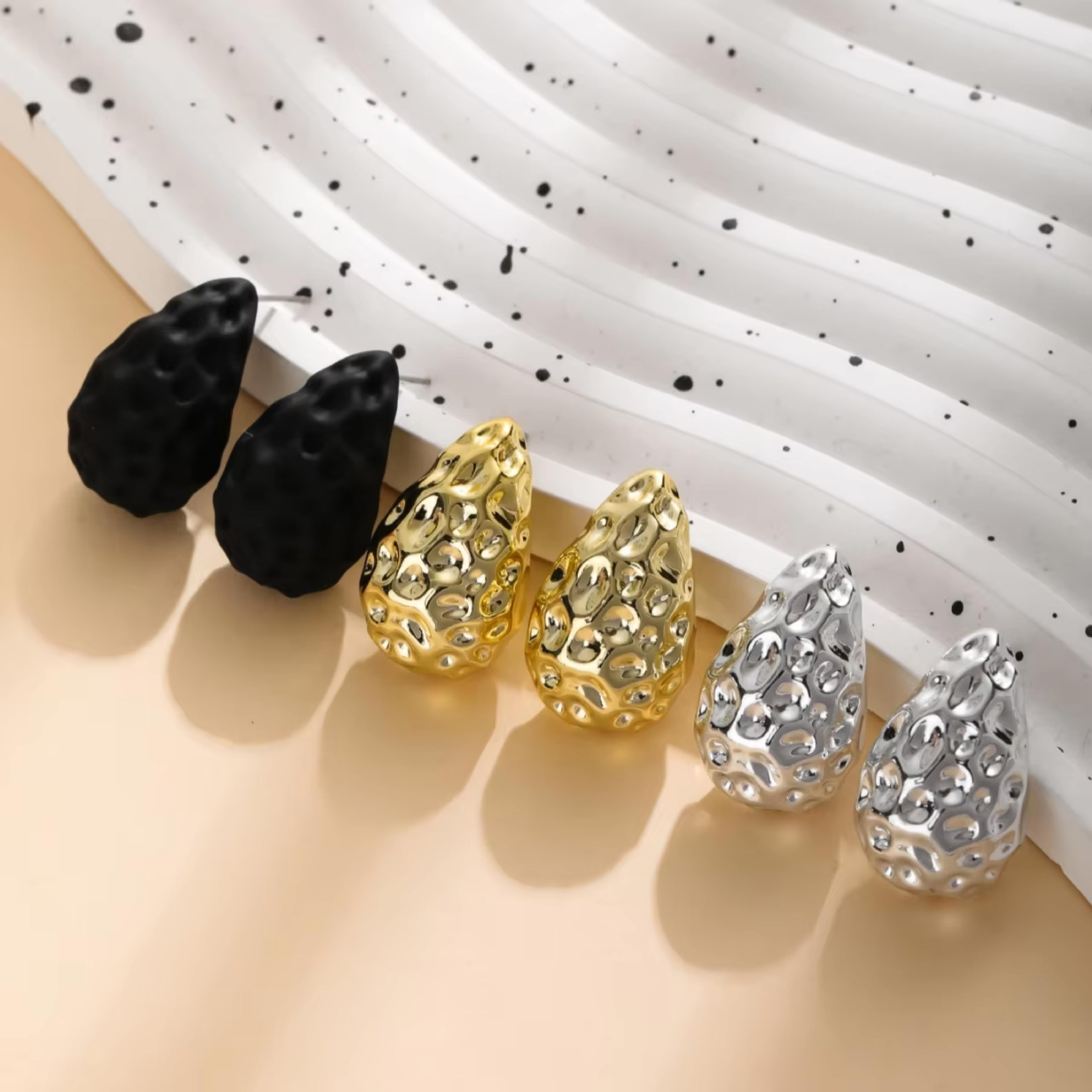 Cosmic Pebble Earrings