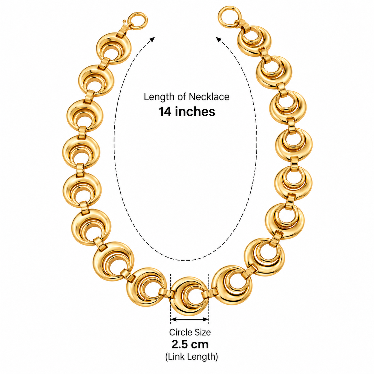Luna Link Gold Necklace