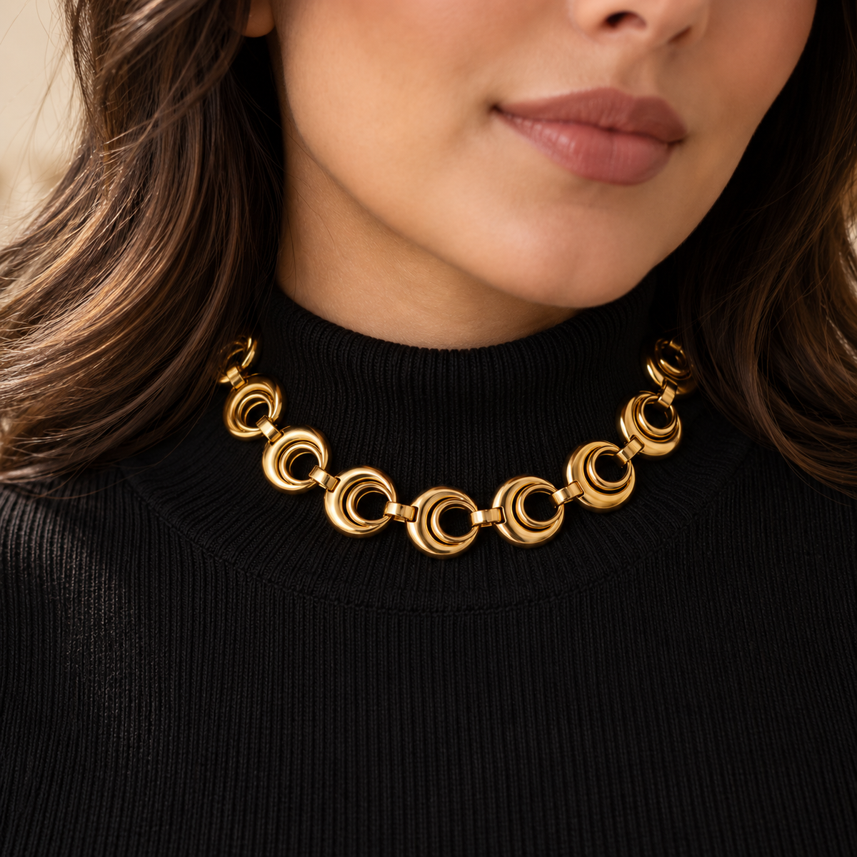 Luna Link Gold Necklace