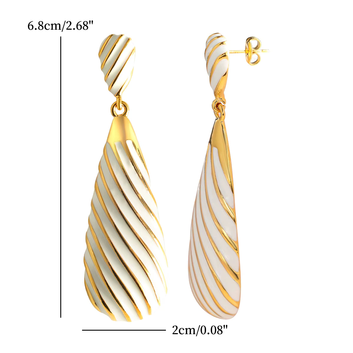 Ivory Swirl Statement Earrings