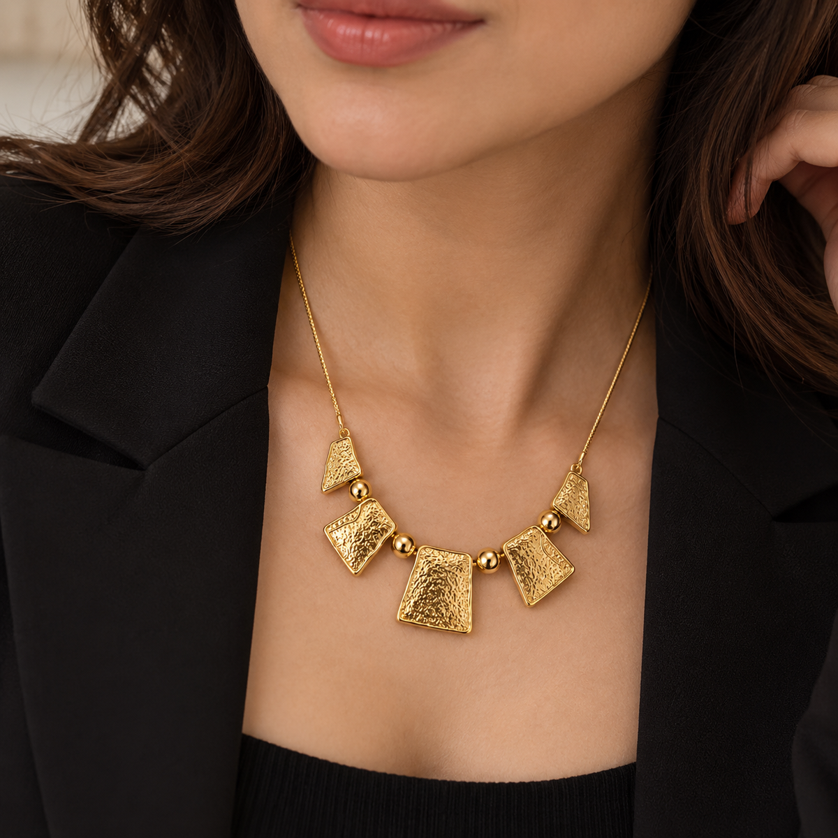 Hammered Gold Necklace