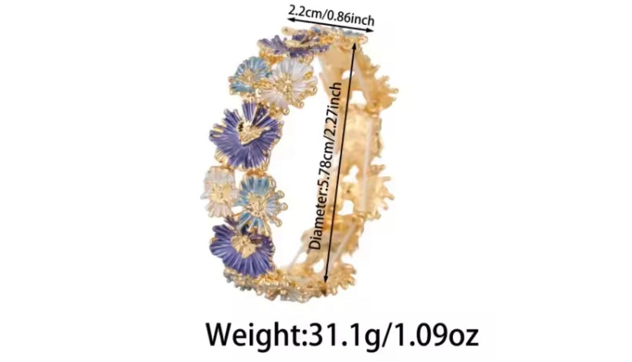 Blue Bloom Floral Bracelet
