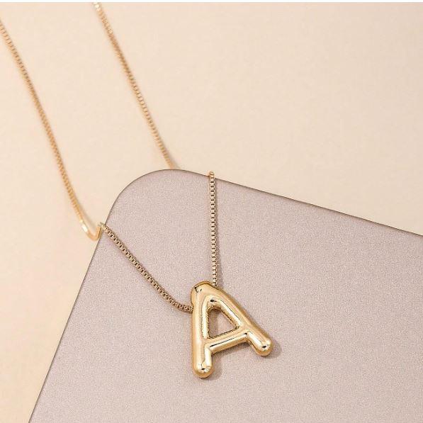 Golden Initial A Pendant