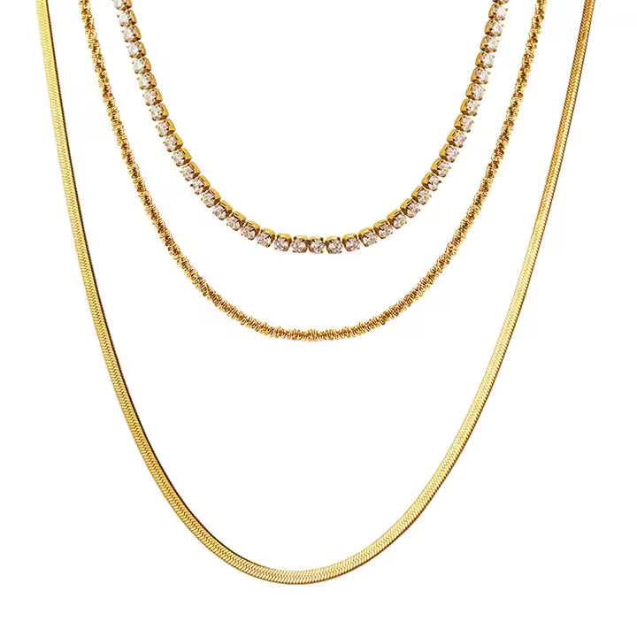 3 Chain Layered Necklace