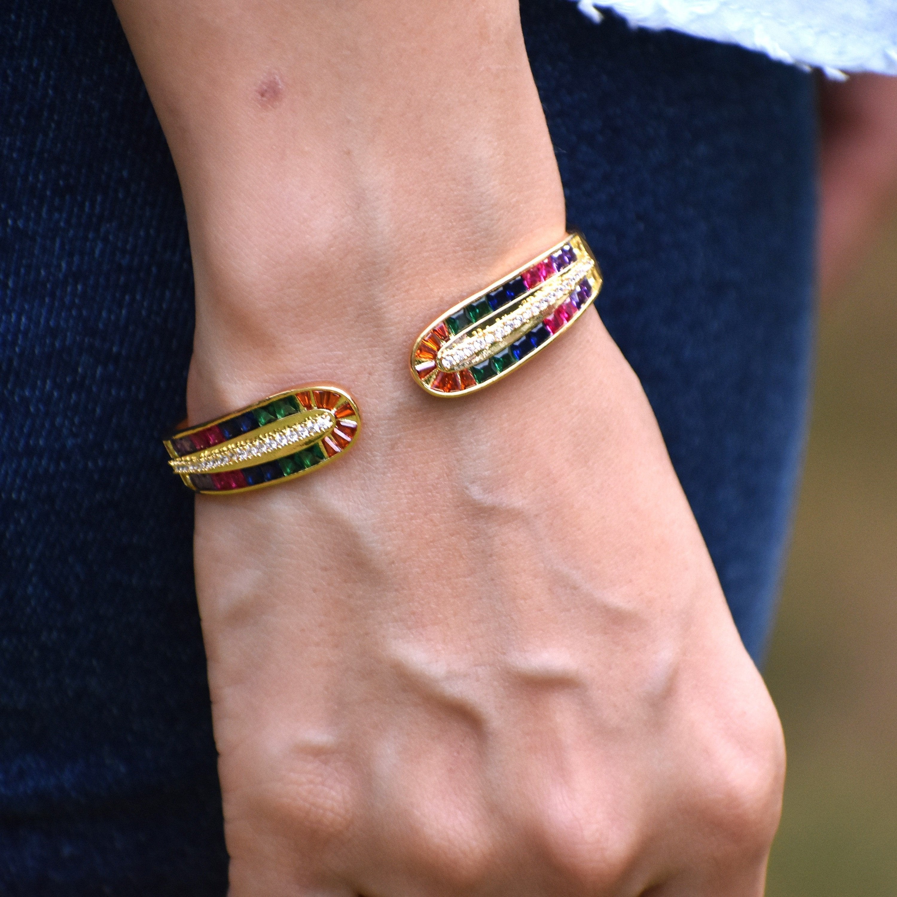 Rainbow Gold Cuff
