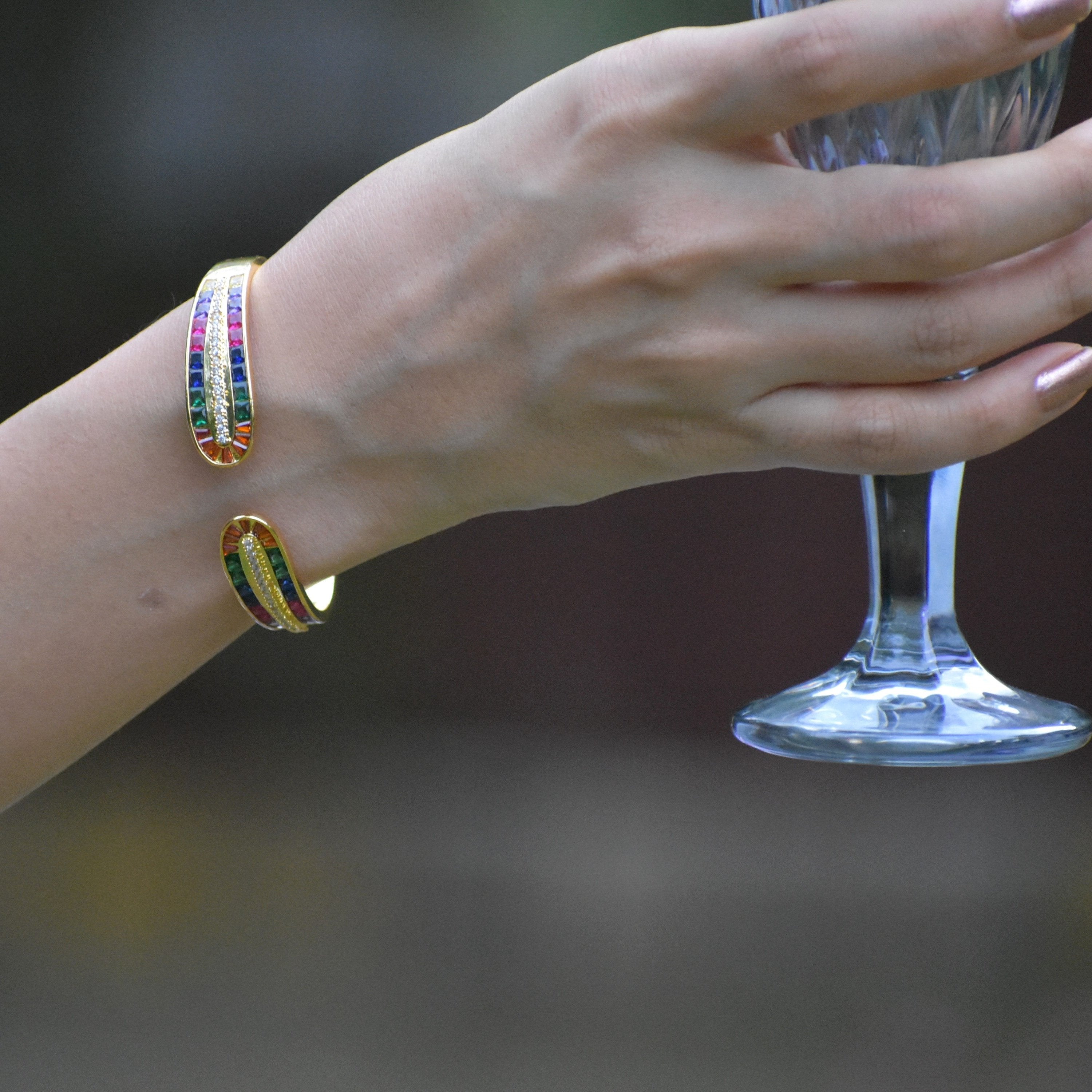 Rainbow Gold Cuff