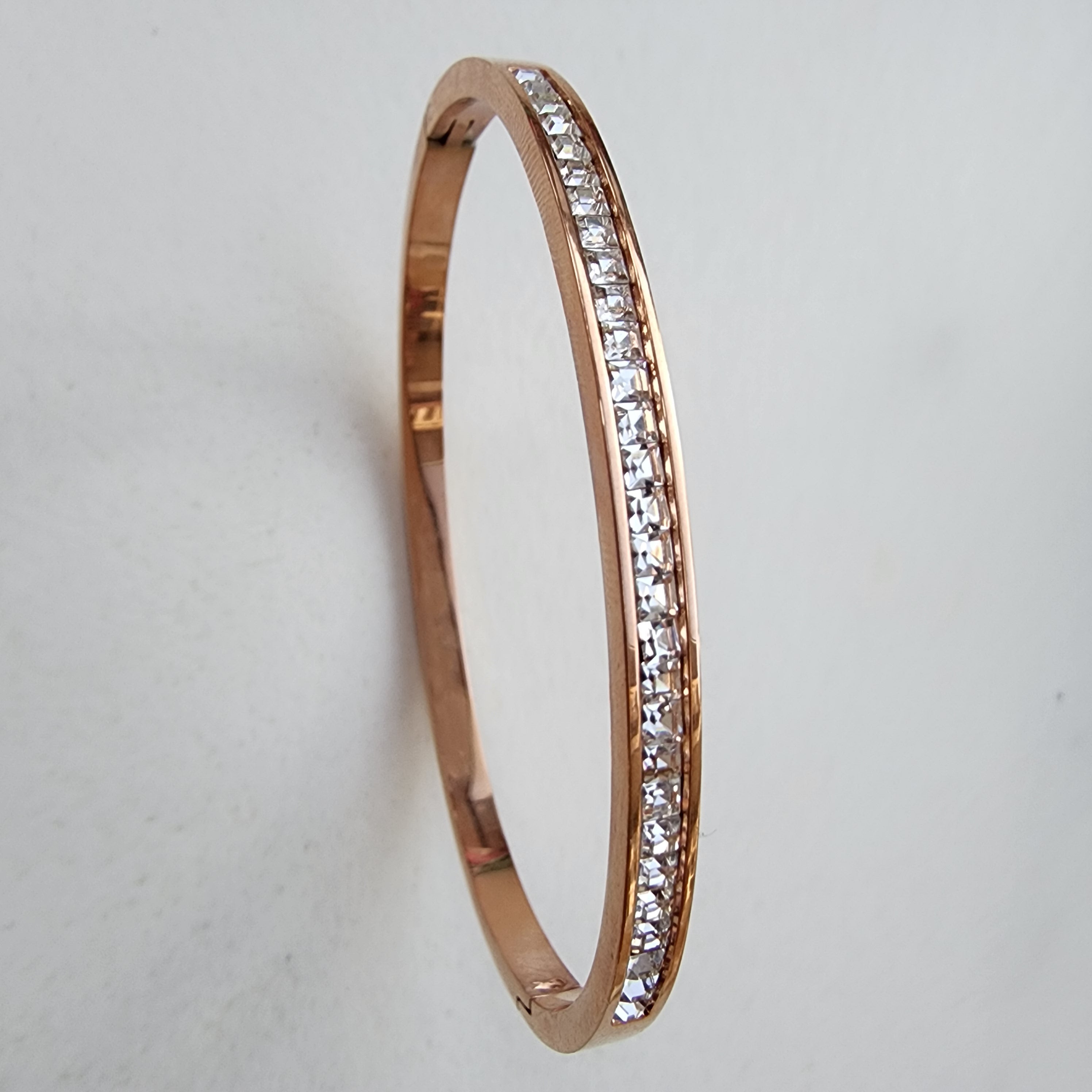 Rose Gold Diamond Studded Bangle