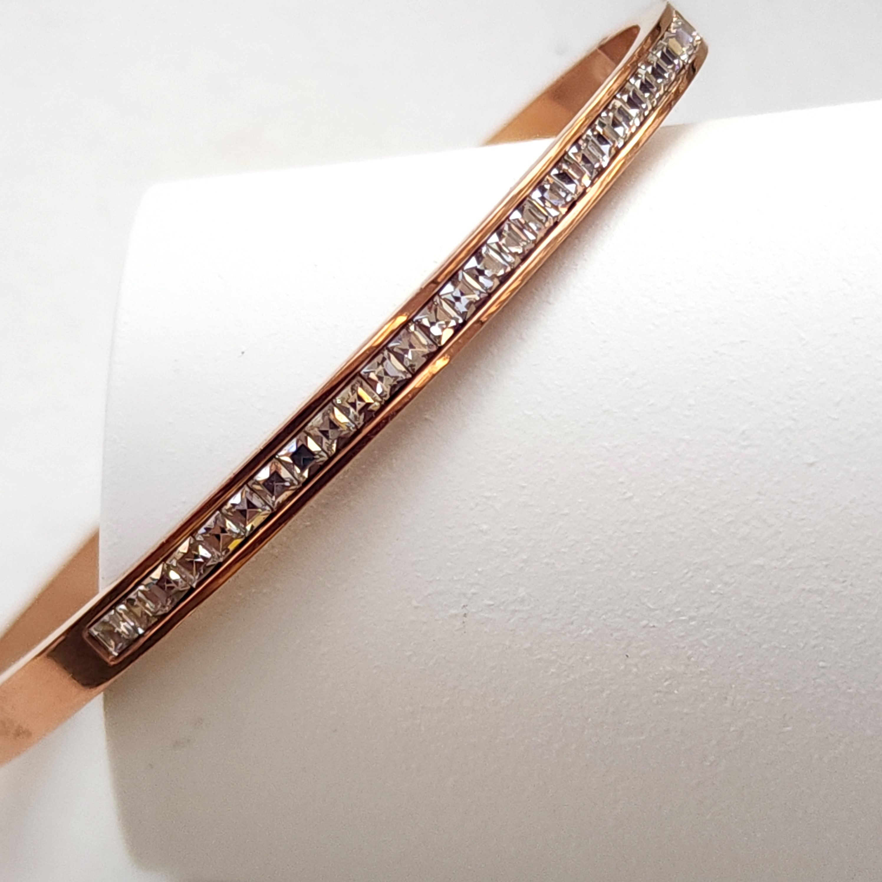 Rose Gold Diamond Studded Bangle