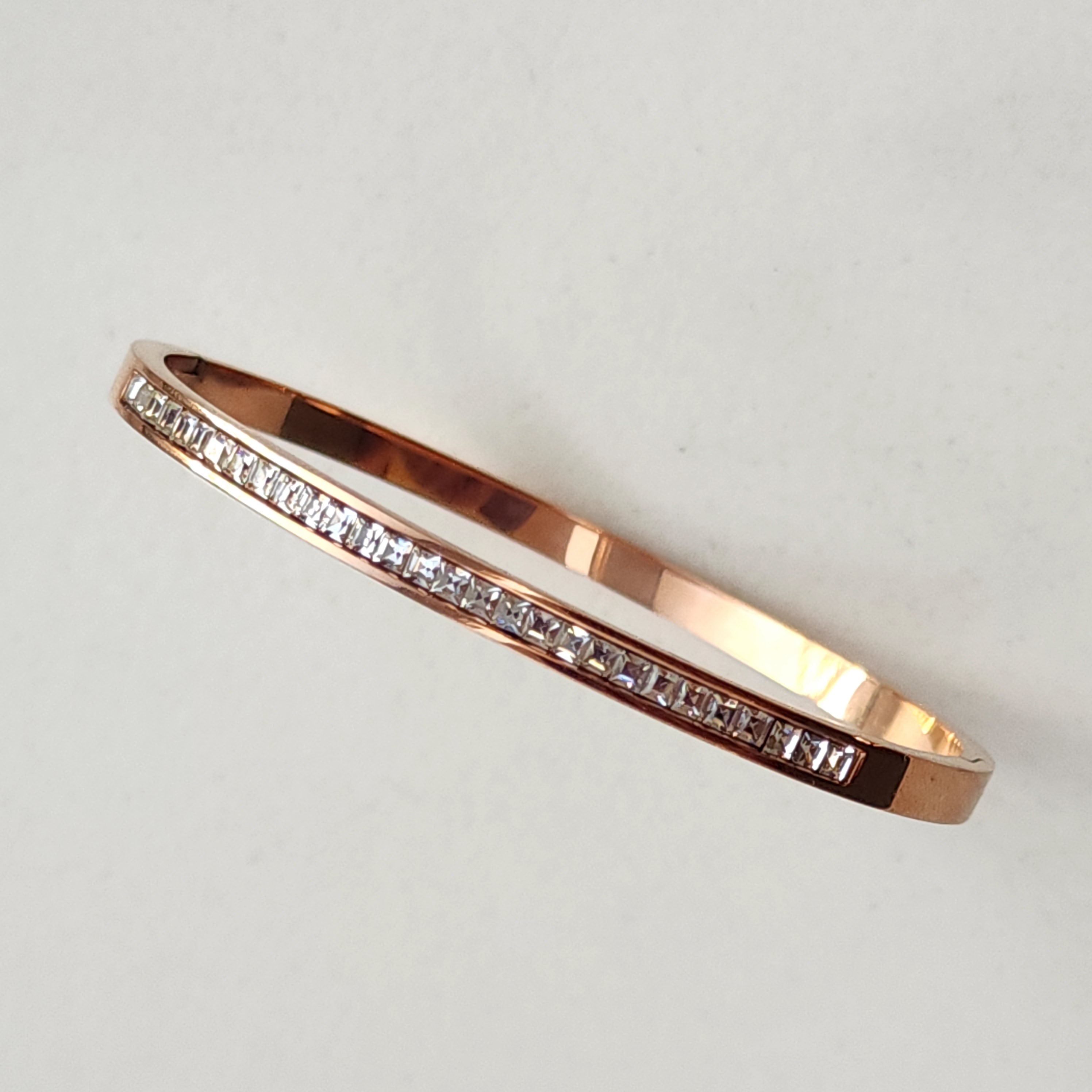 Rose Gold Diamond Studded Bangle
