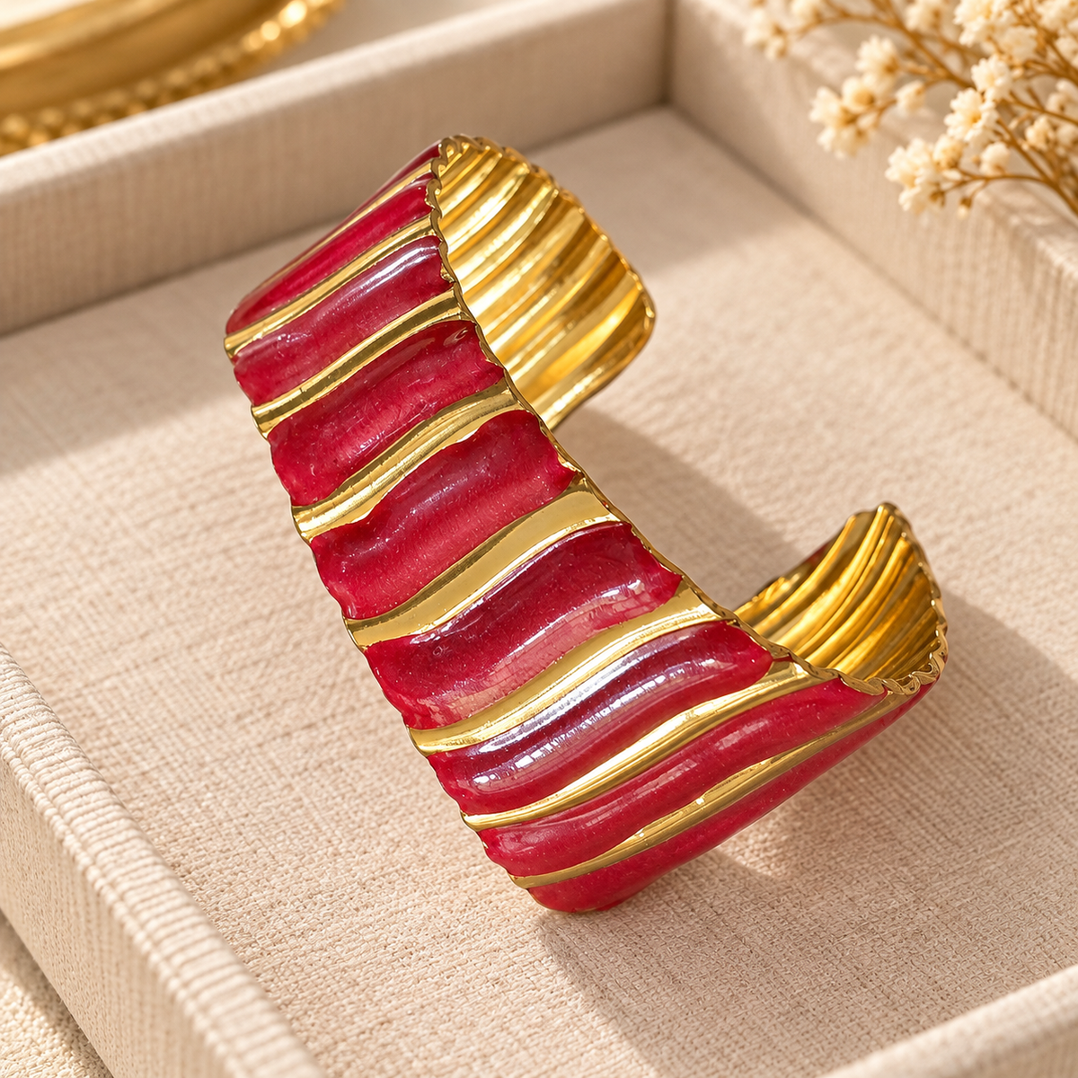 Ruby Asymmetric Bracelet
