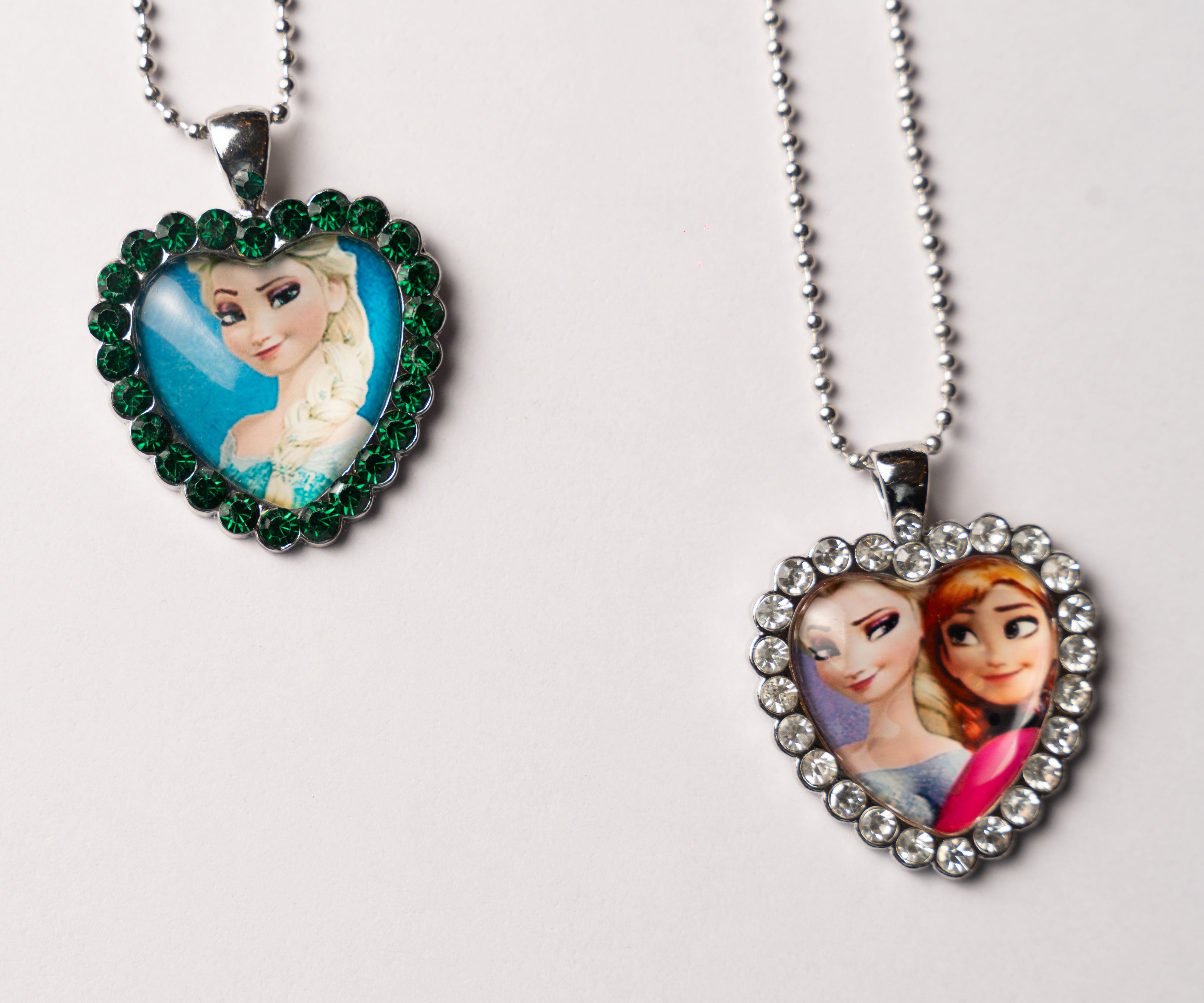 Sea Green Heart Elsa Necklace