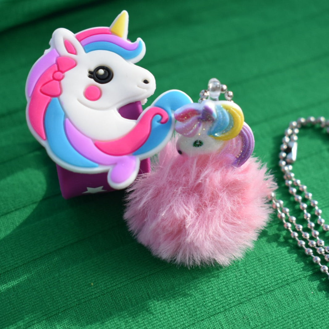 Unicorn Fur Necklace & Silicon wrist band