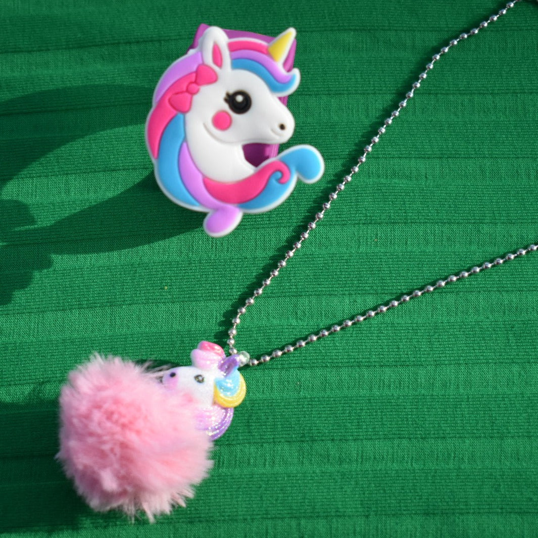 Unicorn Fur Necklace & Silicon wrist band