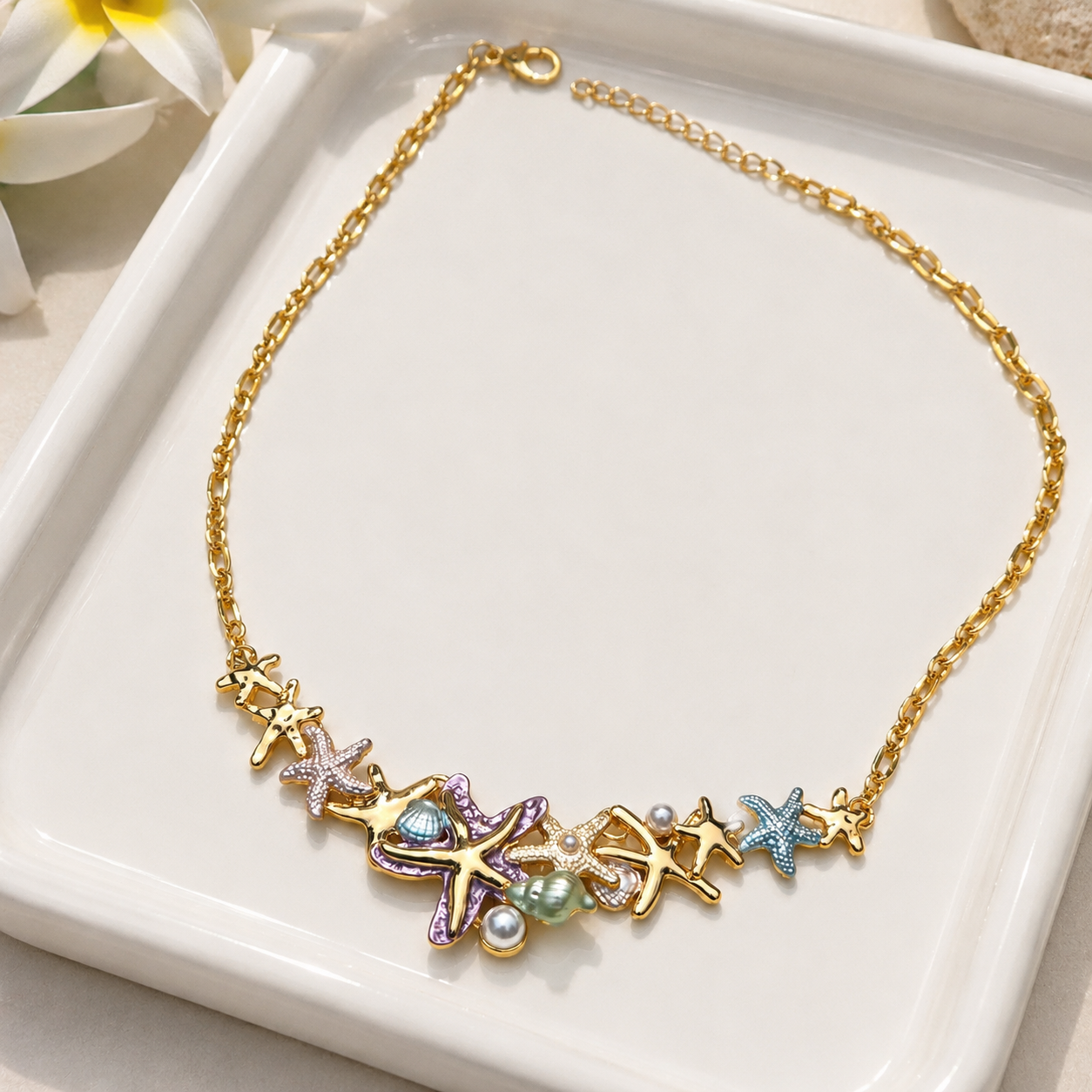 Ocean Charm Starfish Necklace