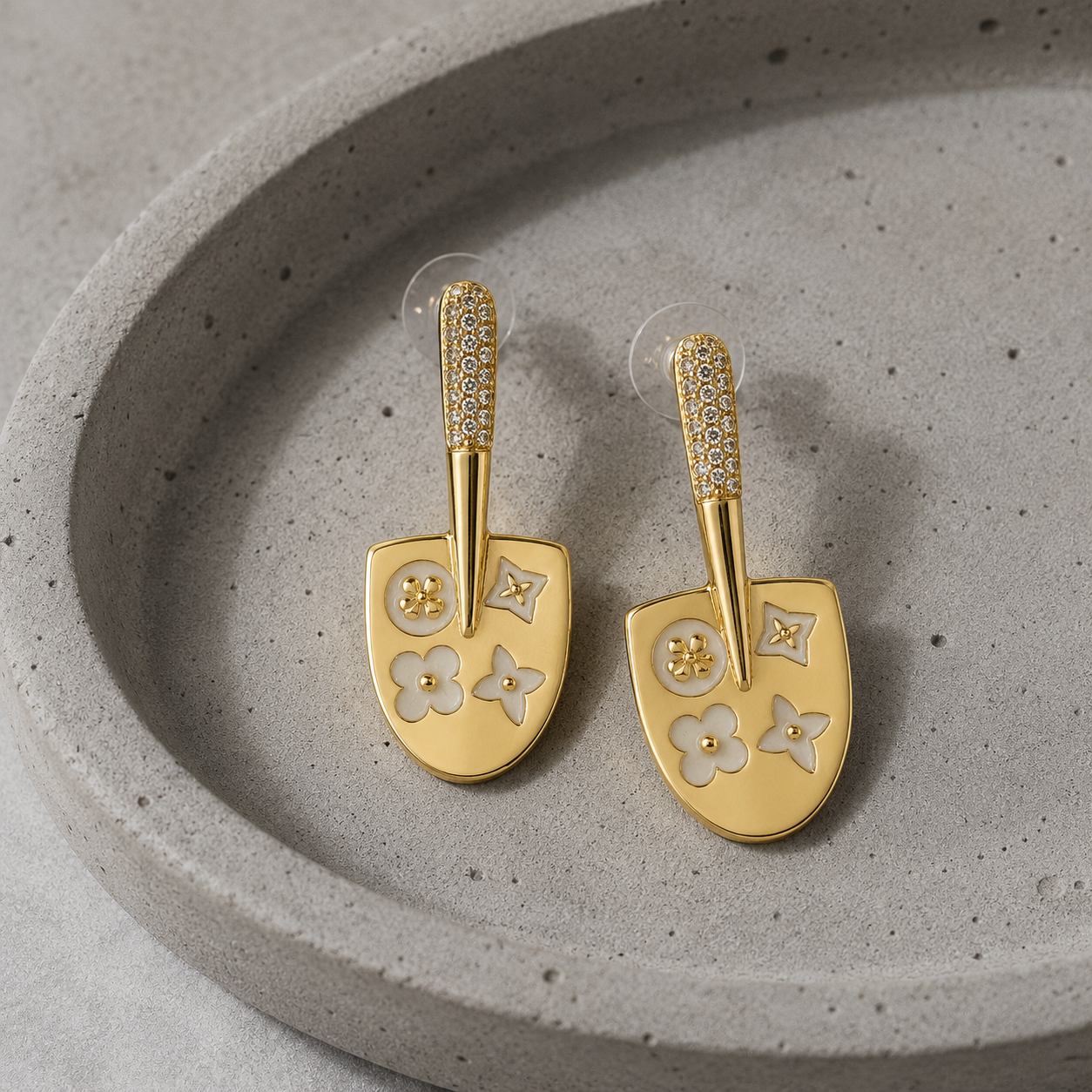 Celeste Flora Gold Minimalist Earrings