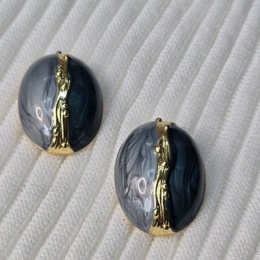 Grey Stud Earrings