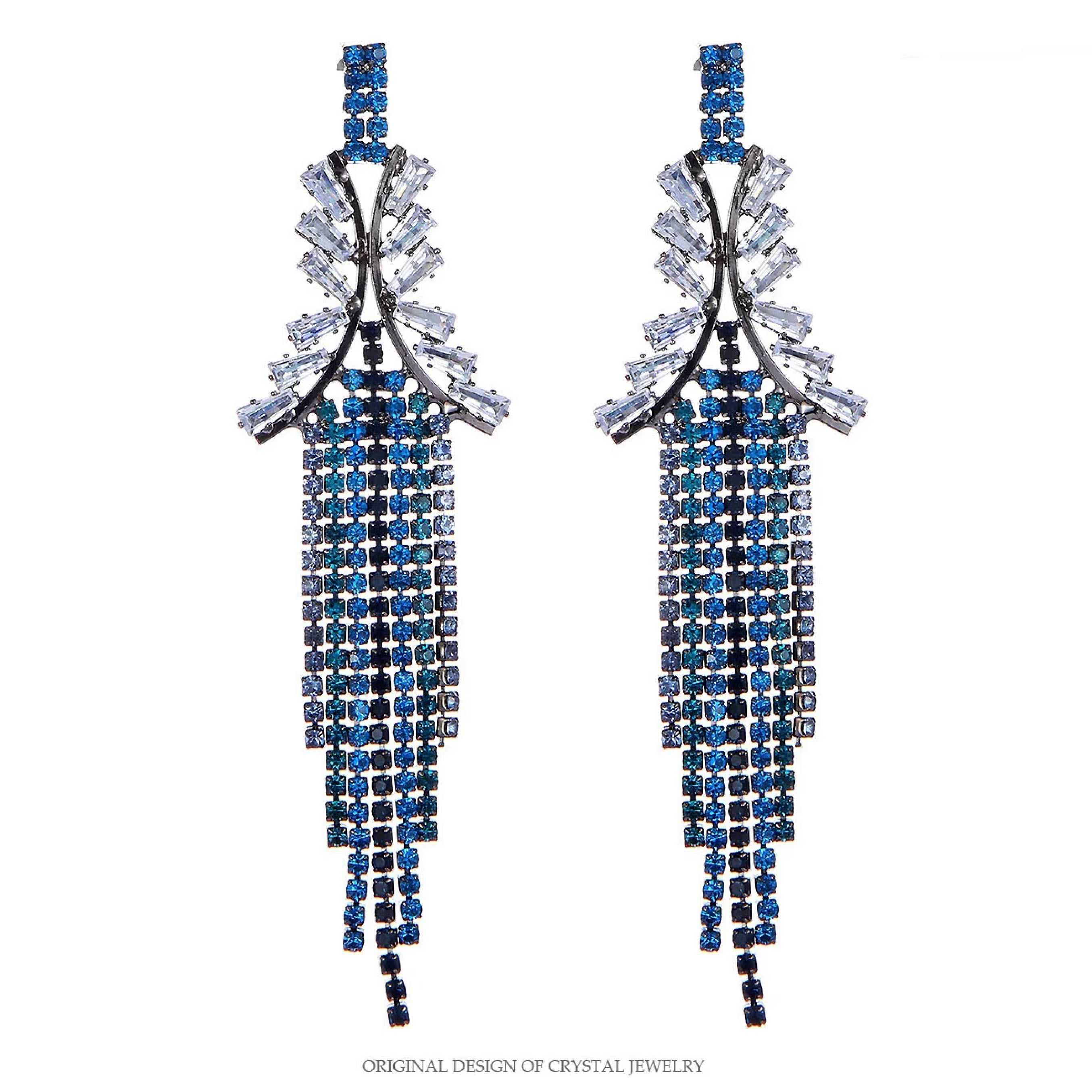 Blue Snowflake Earrings