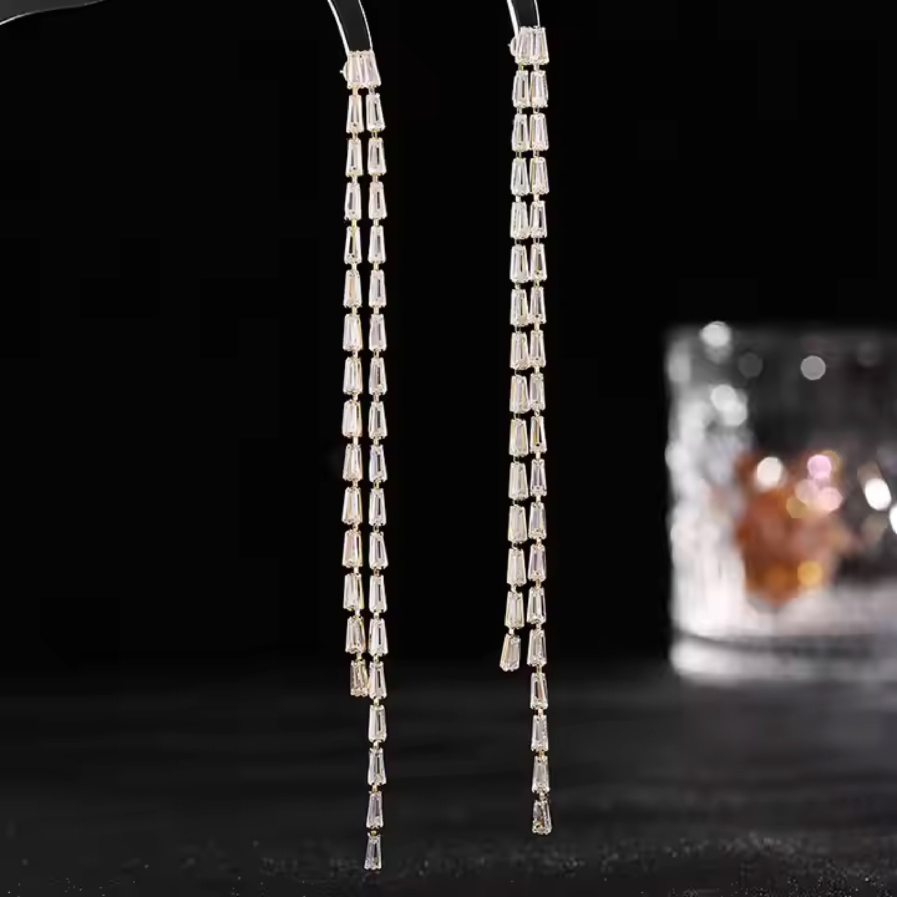 Crystal Shoulder Earrings