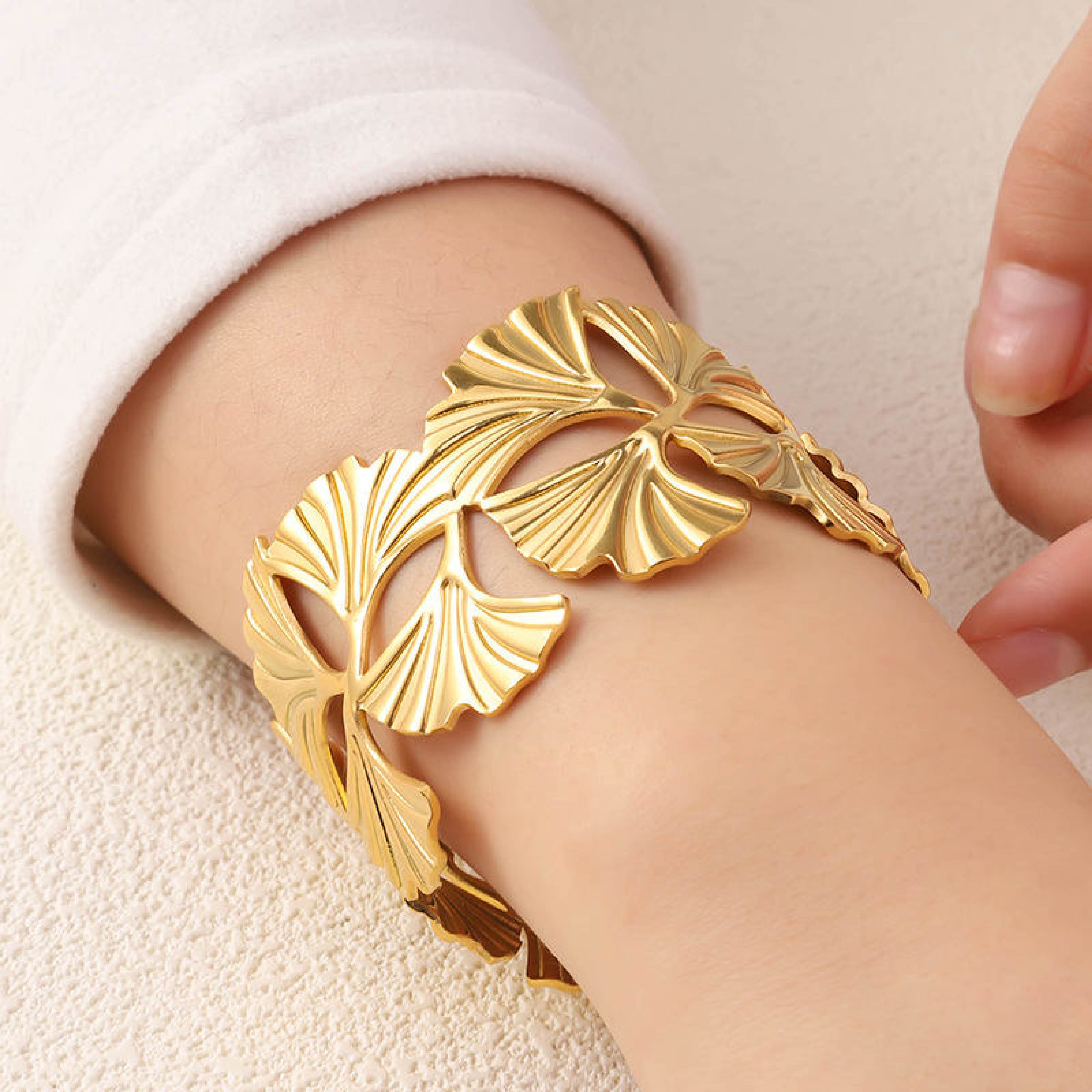 Golden Ginkgo Luxe Bracelet
