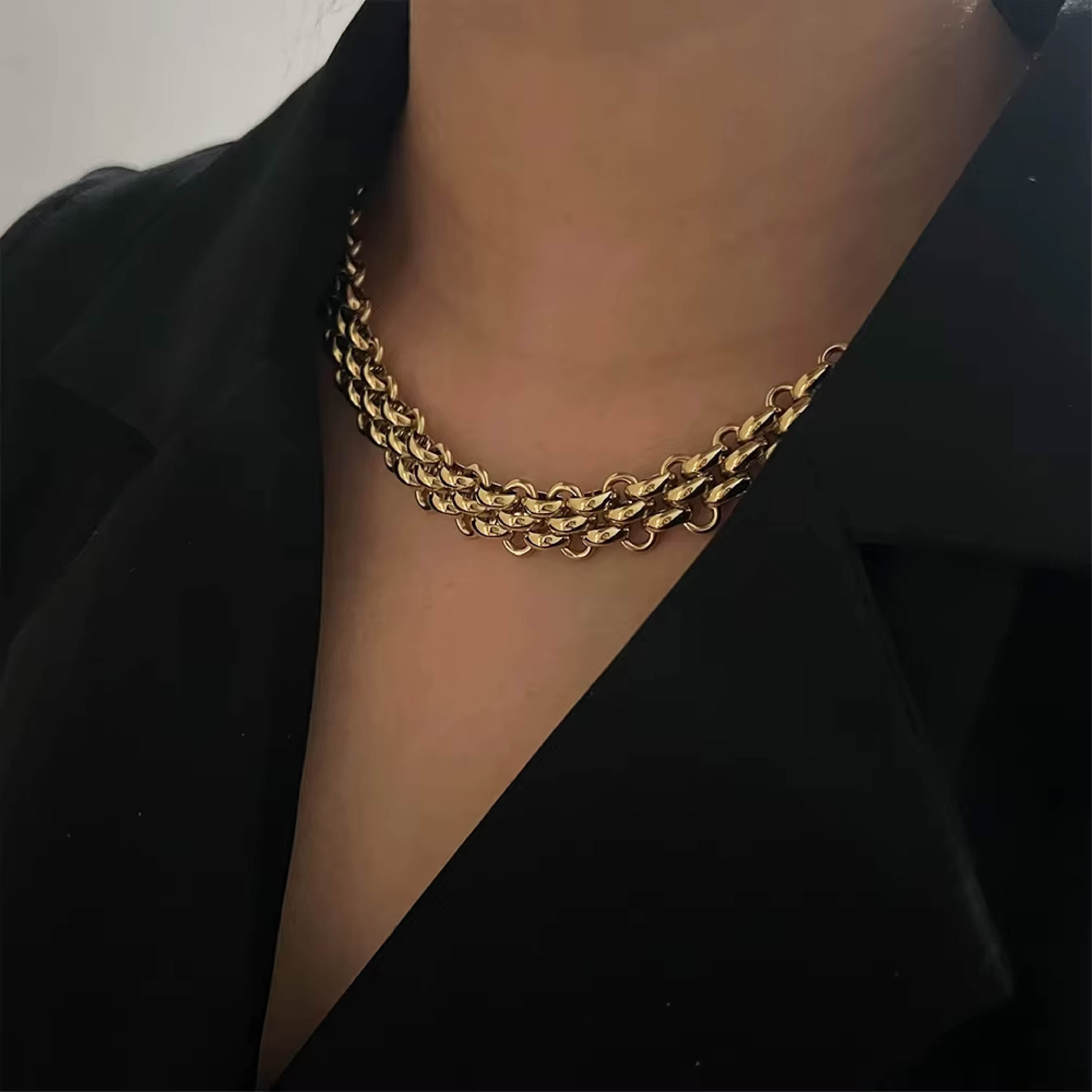 Golden Loop Choker Necklace
