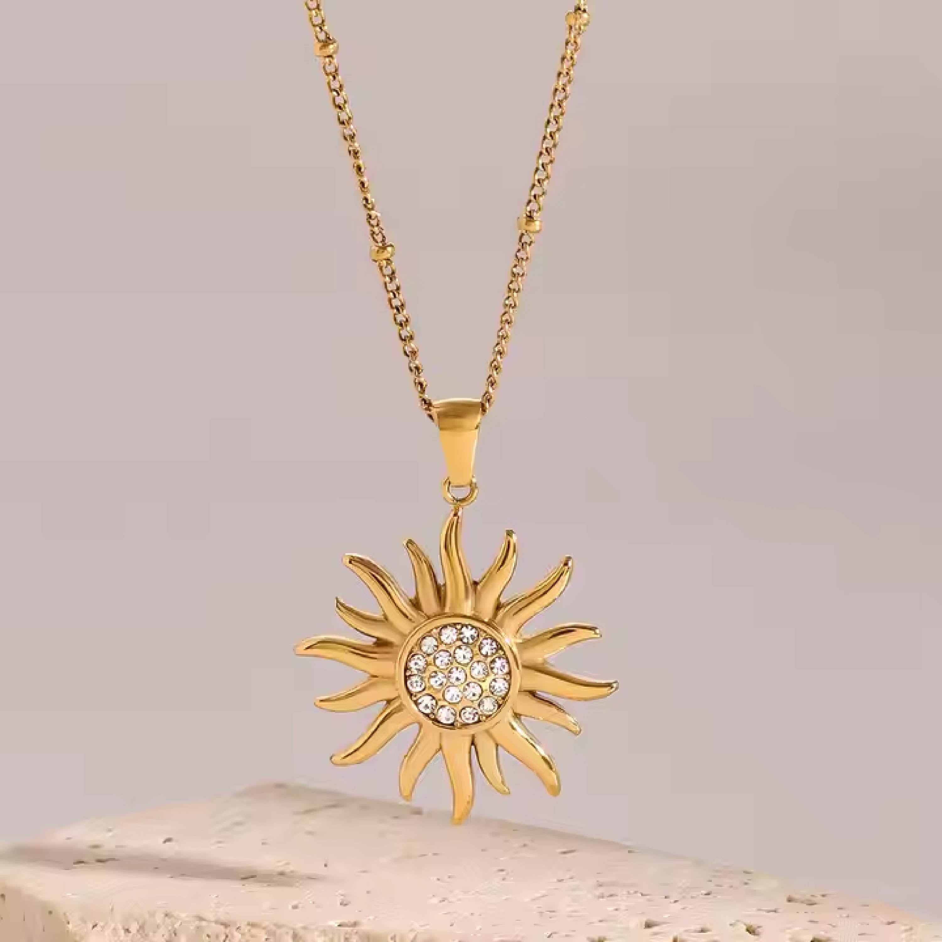 Radiant Sunburst Pendant Necklace