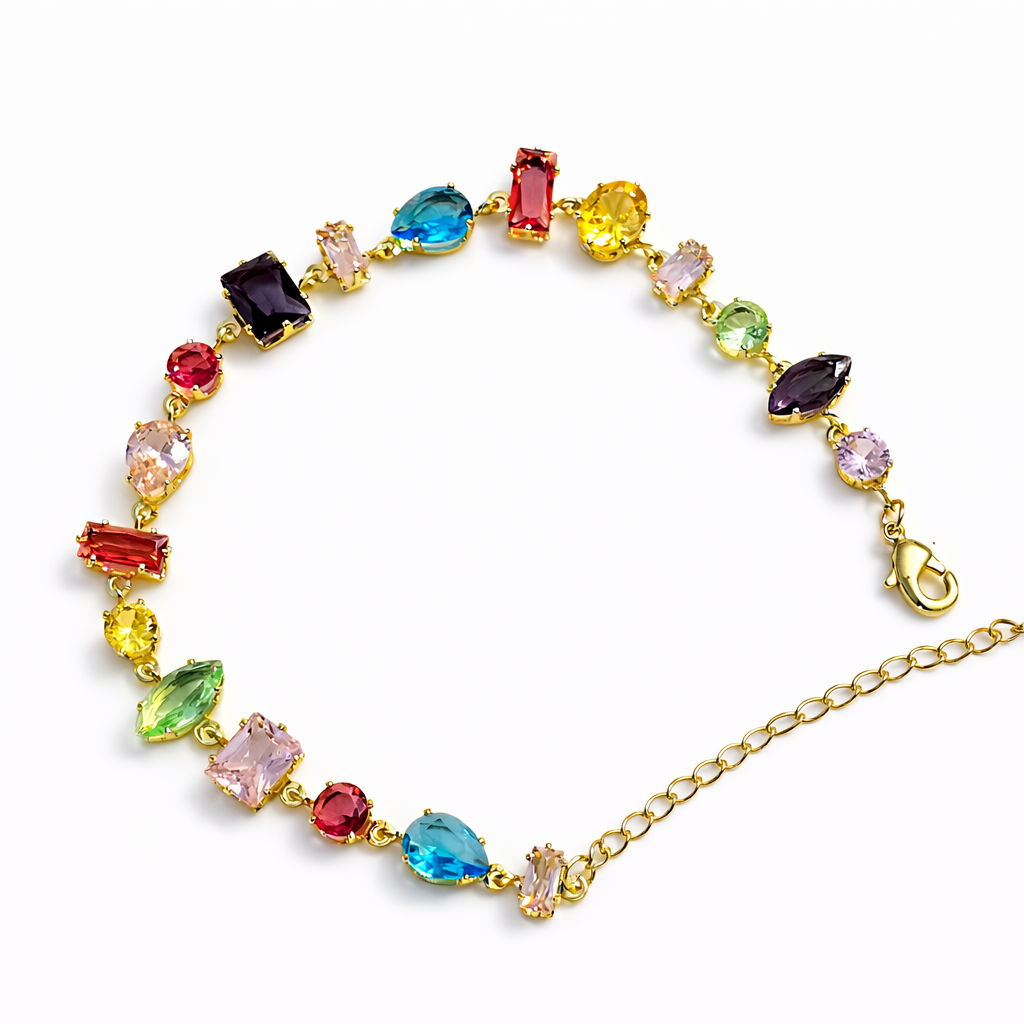 Radiant Multi-colour Gem Bracelet
