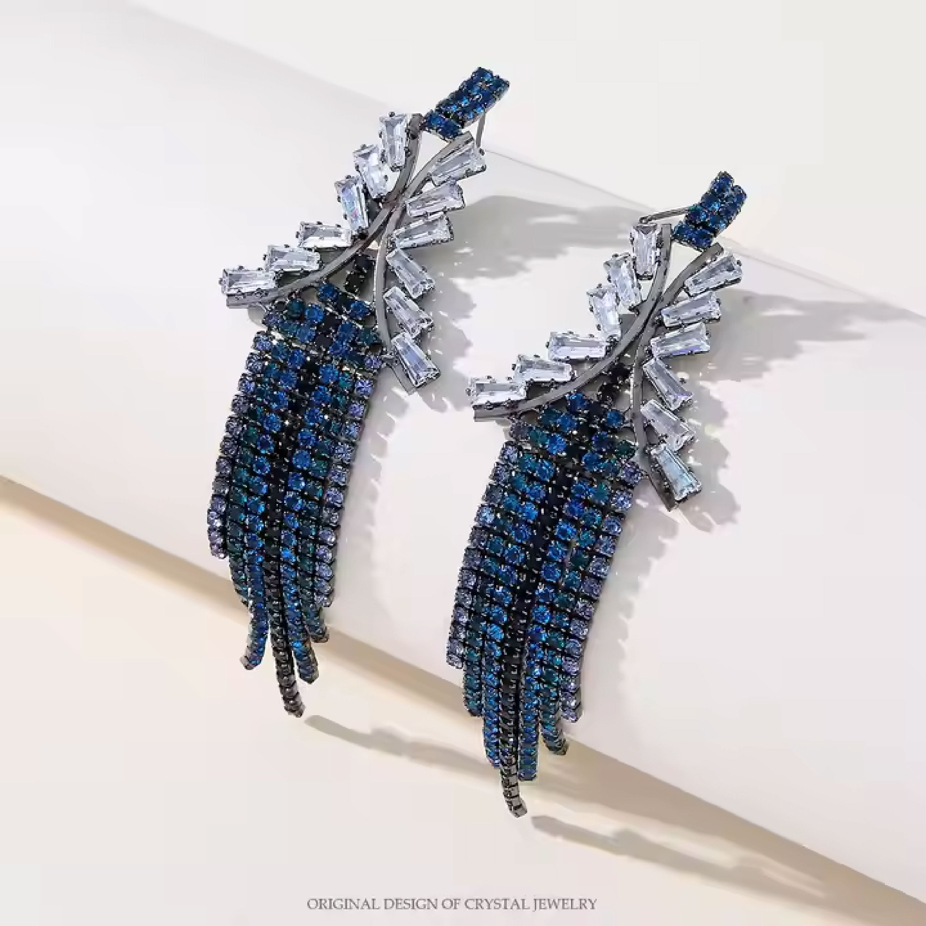 Blue Snowflake Earrings
