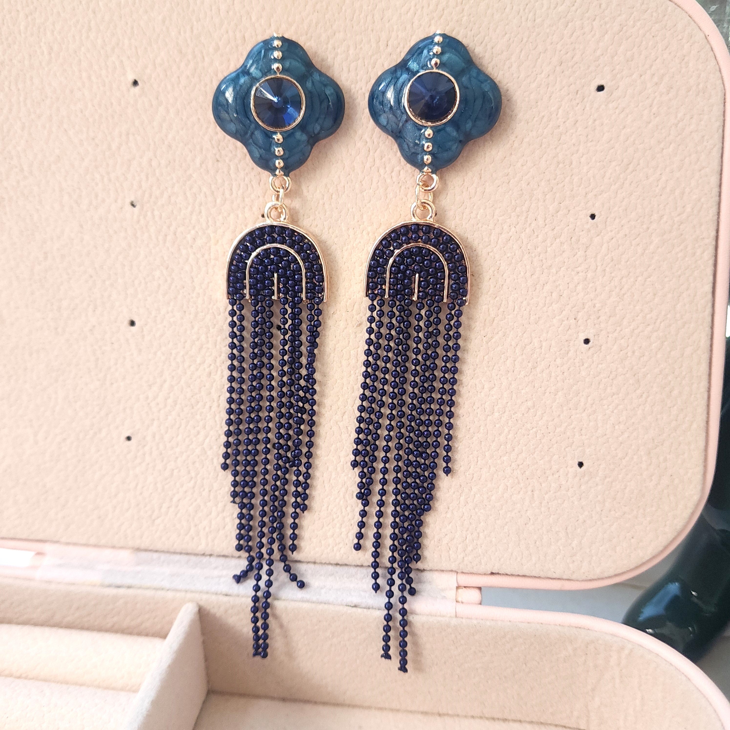 Blue Tail Danglers