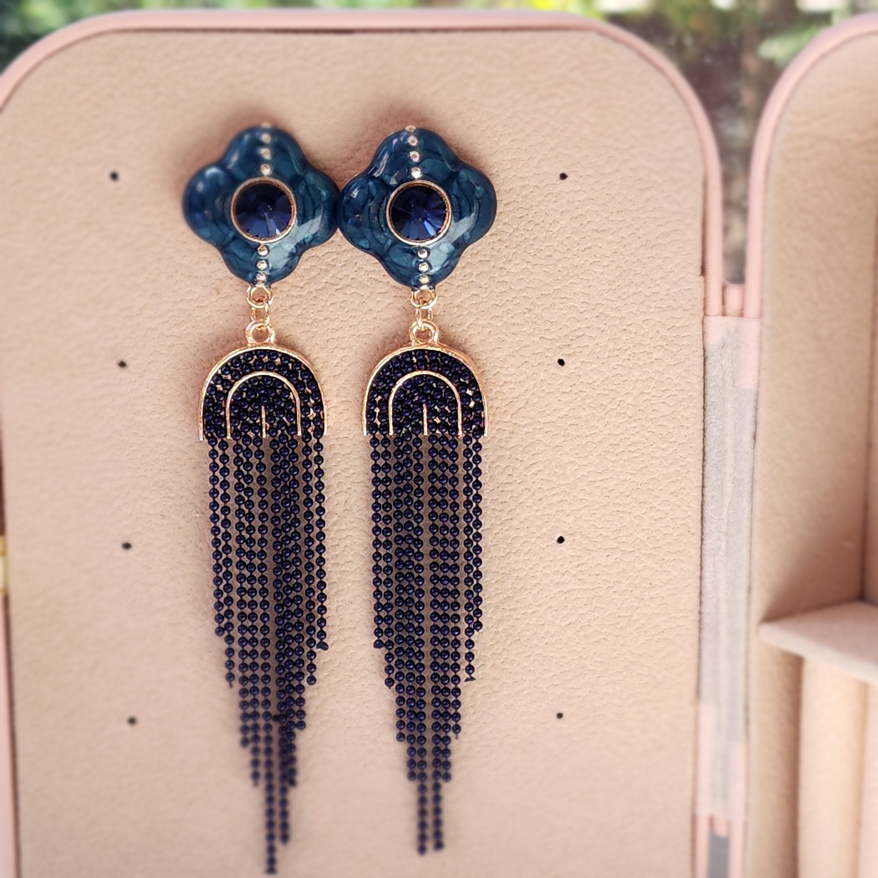 Blue Tail Danglers