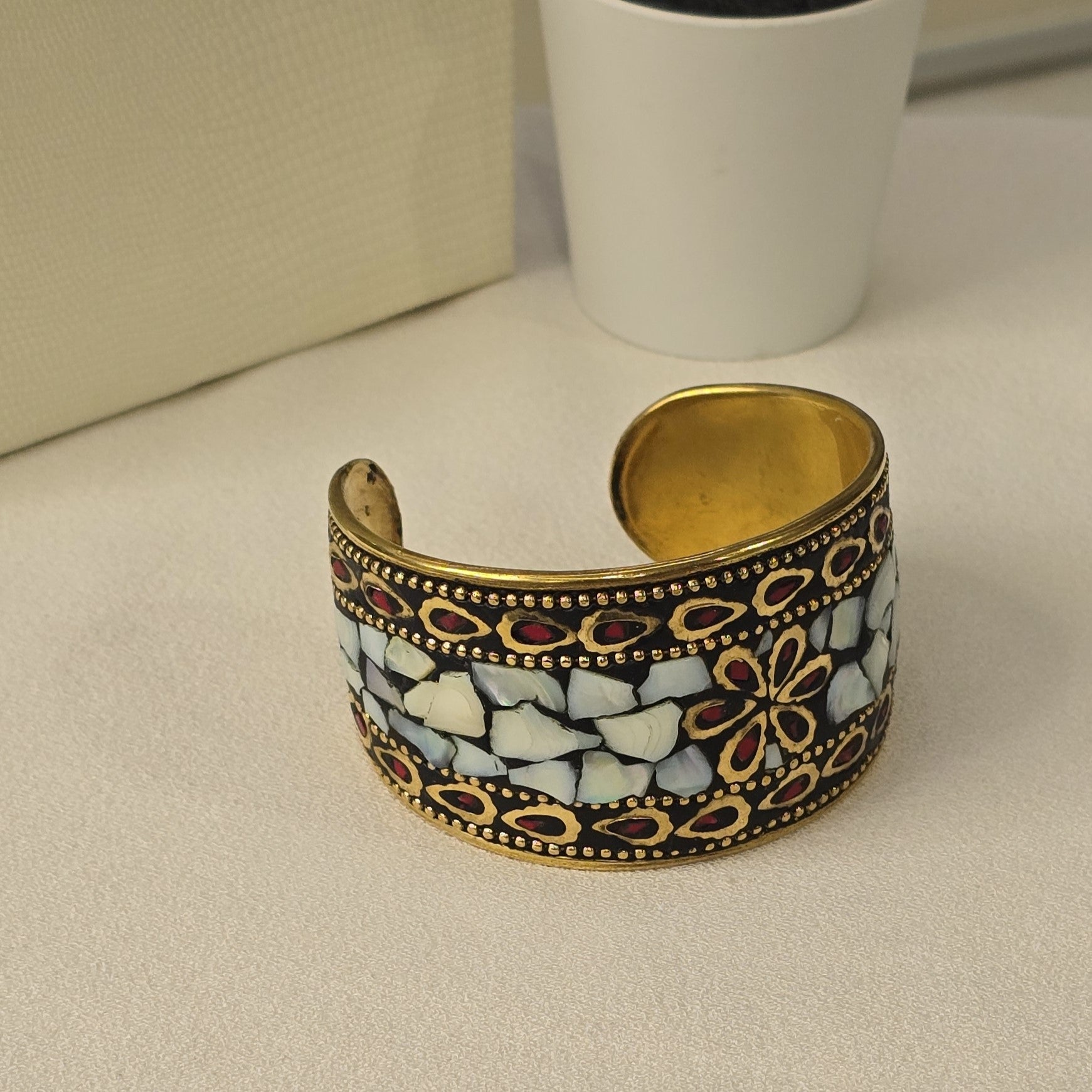 Leh Snowstone Cuff – Handcrafted in Ladakh